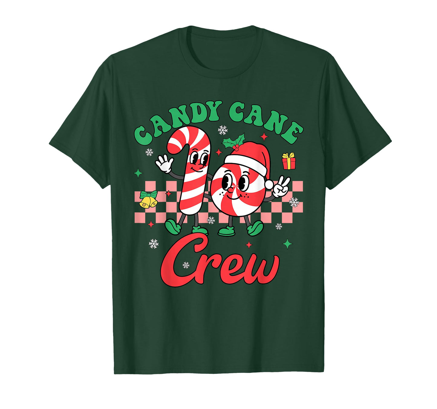 Candy Cane Crew Christmas Love Candy Xmas Boys Girls Kids T-Shirt