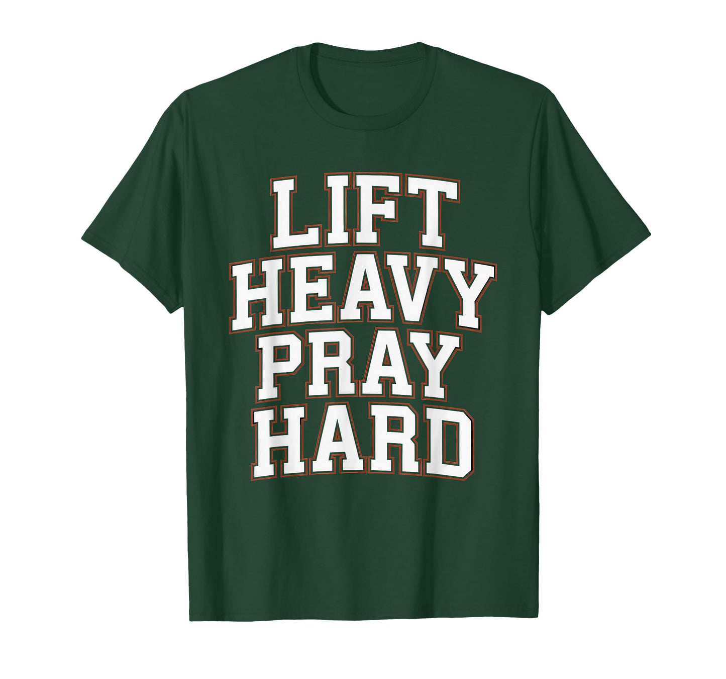 Lift Heavy Pray Hard Tshirt Gym Christian Gift Jesus Faith T-Shirt