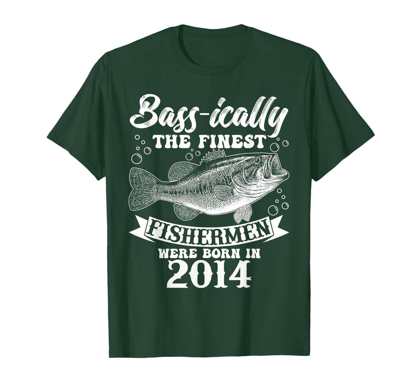 Bassically The Finest Fishermen Were Born In 2014 T-Shirt
