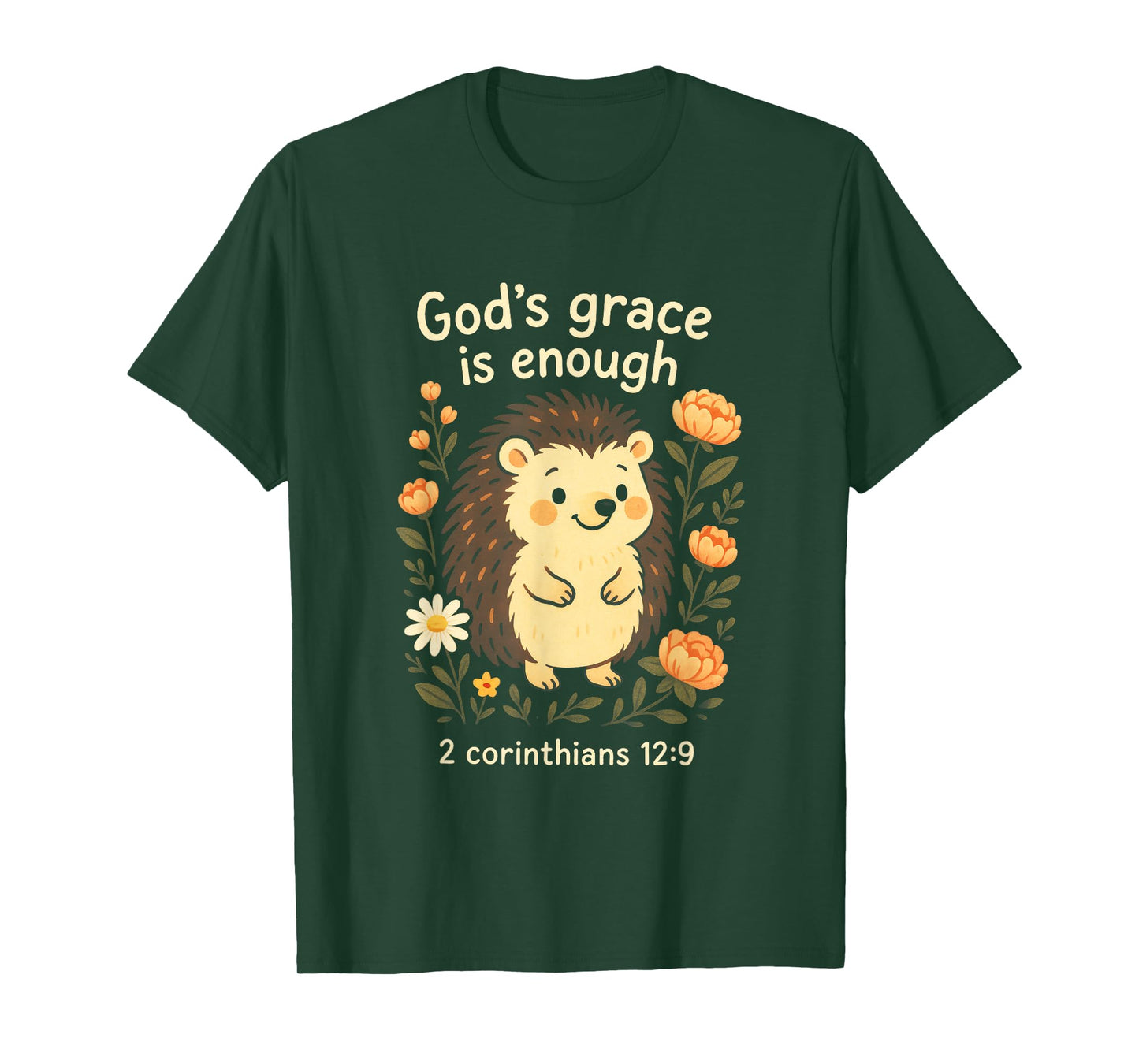 God's Grace is Enough - Christian Humor Hedgehog T-Shirt