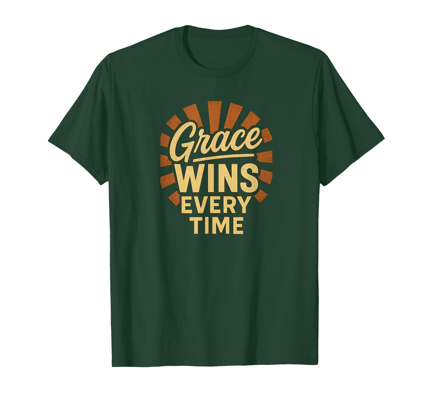 Grace Wins Every Time Retro Grunge Design T-Shirt