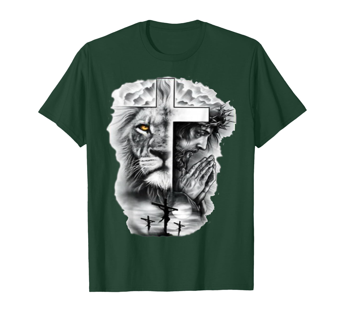 Lion of Judah and Jesus Prayer Christian T-Shirt T-Shirt