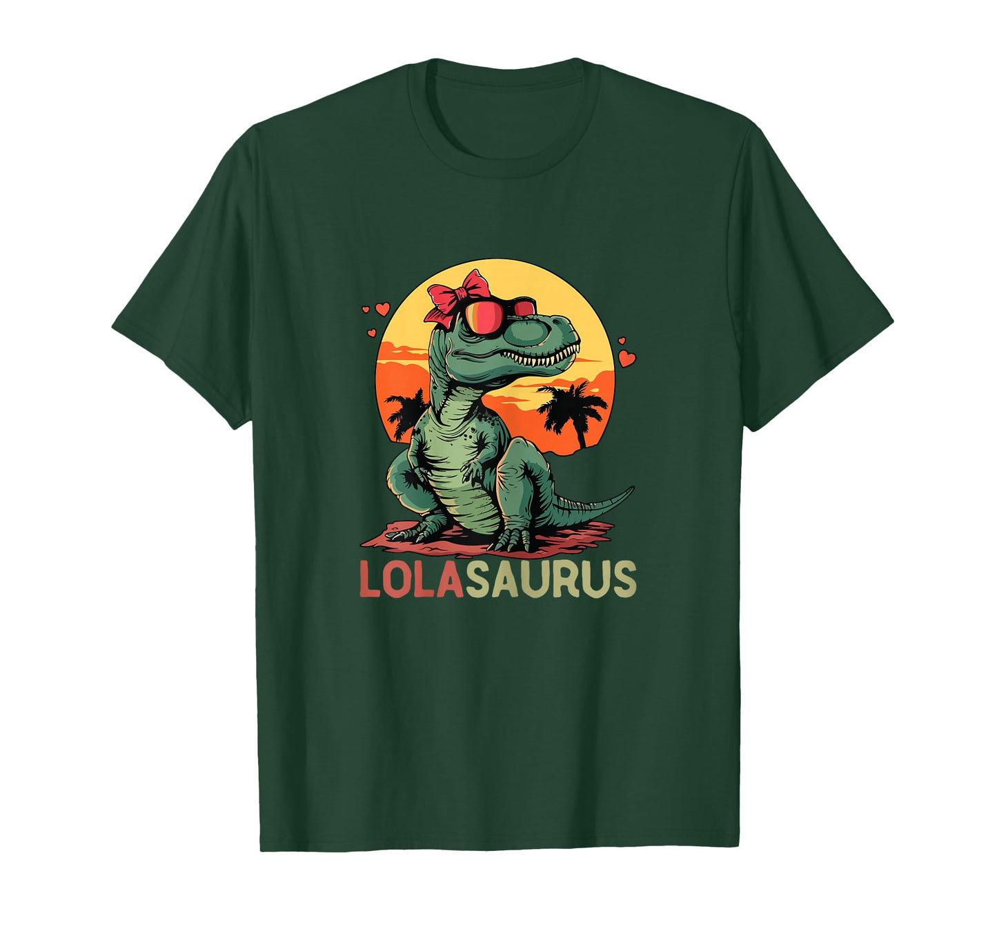 LolaSaurus Dino Dinosaur Lola-Saurus T-Rex Mother's Day Trex T-Shirt