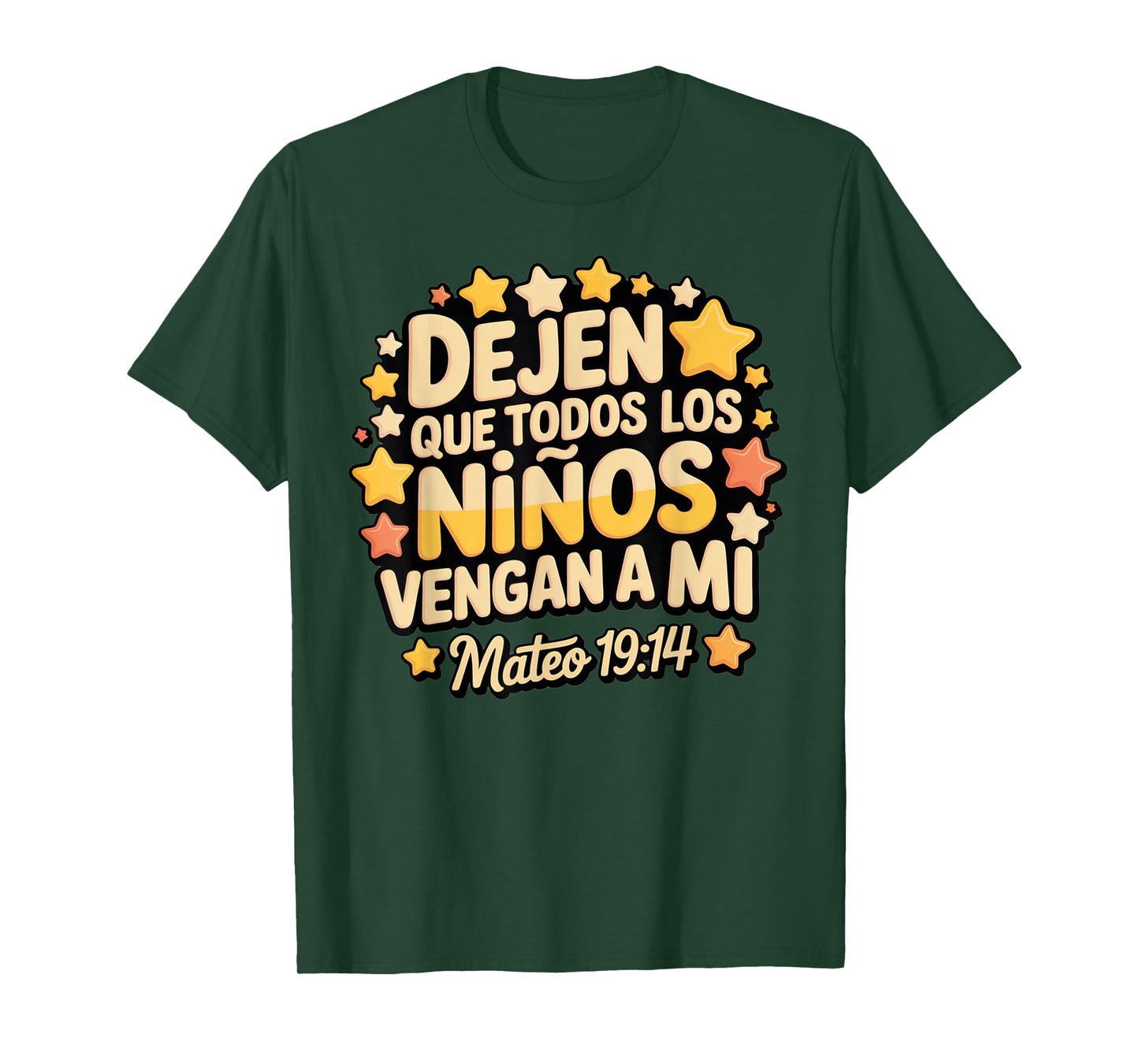 Let the Children Come – Matthew 19:14 Spanish Scripture T-Shirt