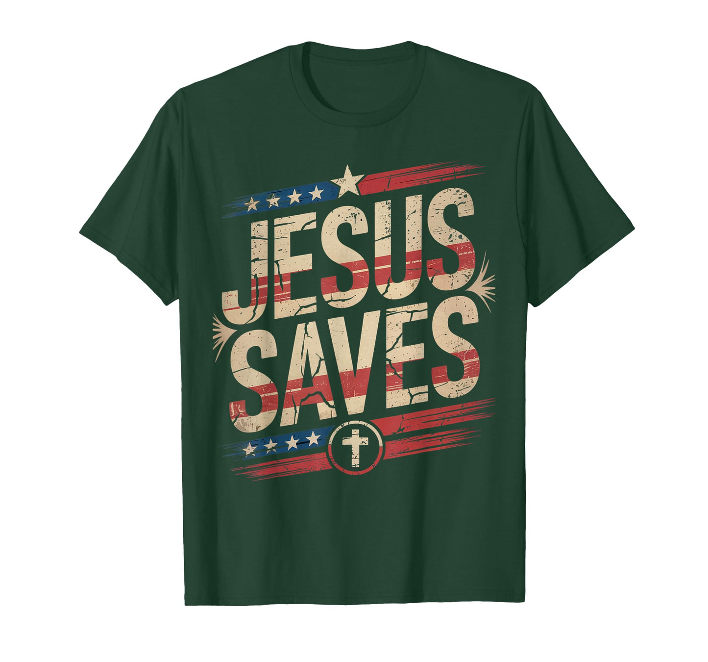Jesus Saves Cross Christian Religious Faith Mens T-Shirt