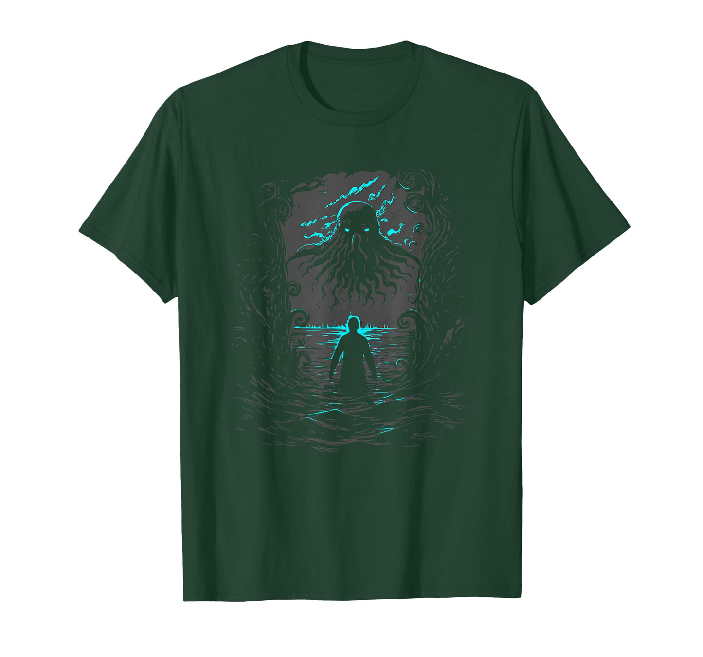 Vintage Cthulhu Cryptid Monster Lovecraft Horror Graphic T-Shirt