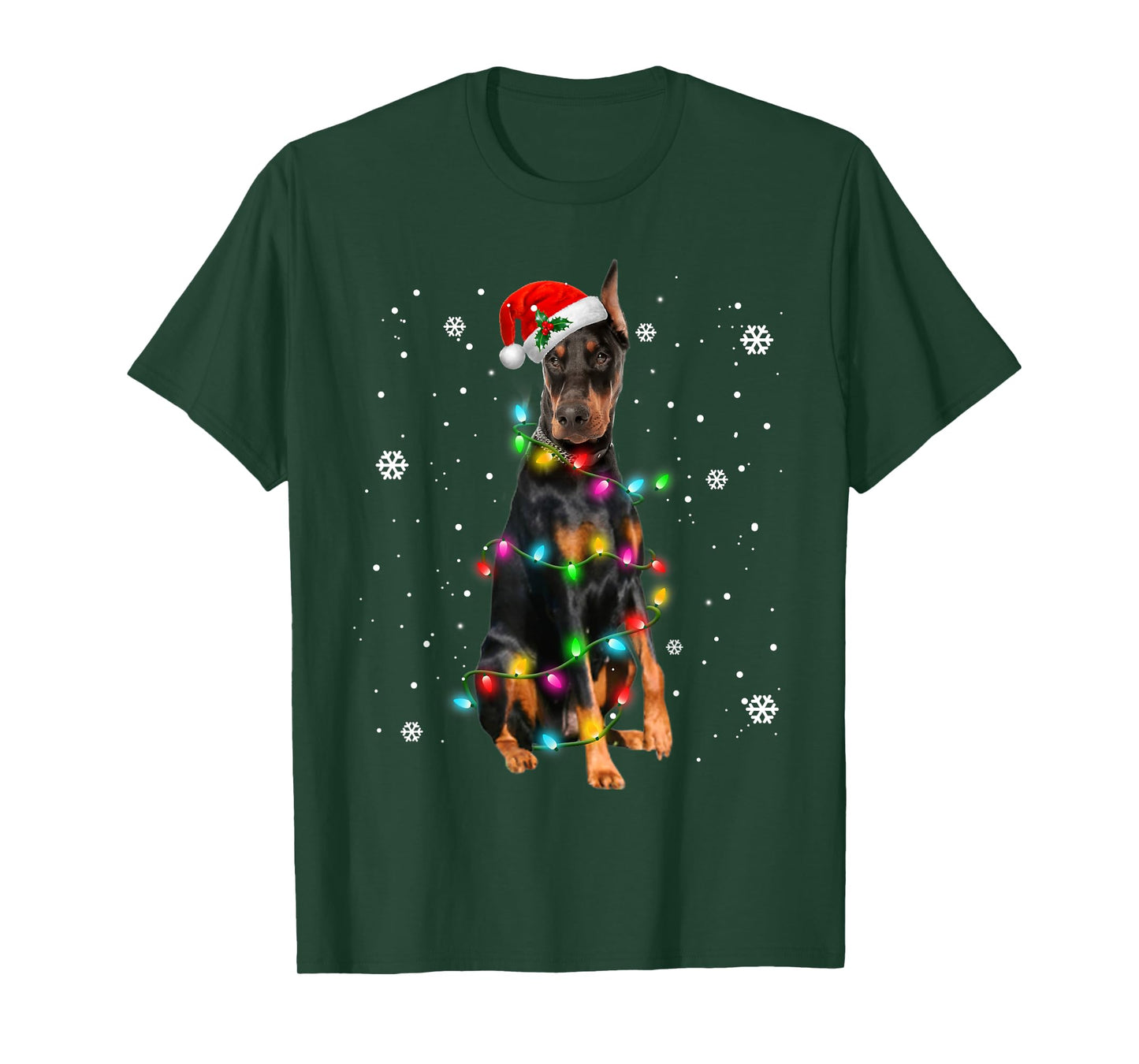 Doberman Pinscher Dogs Tree Christmas Sweater Xmas Pet Dog T-Shirt