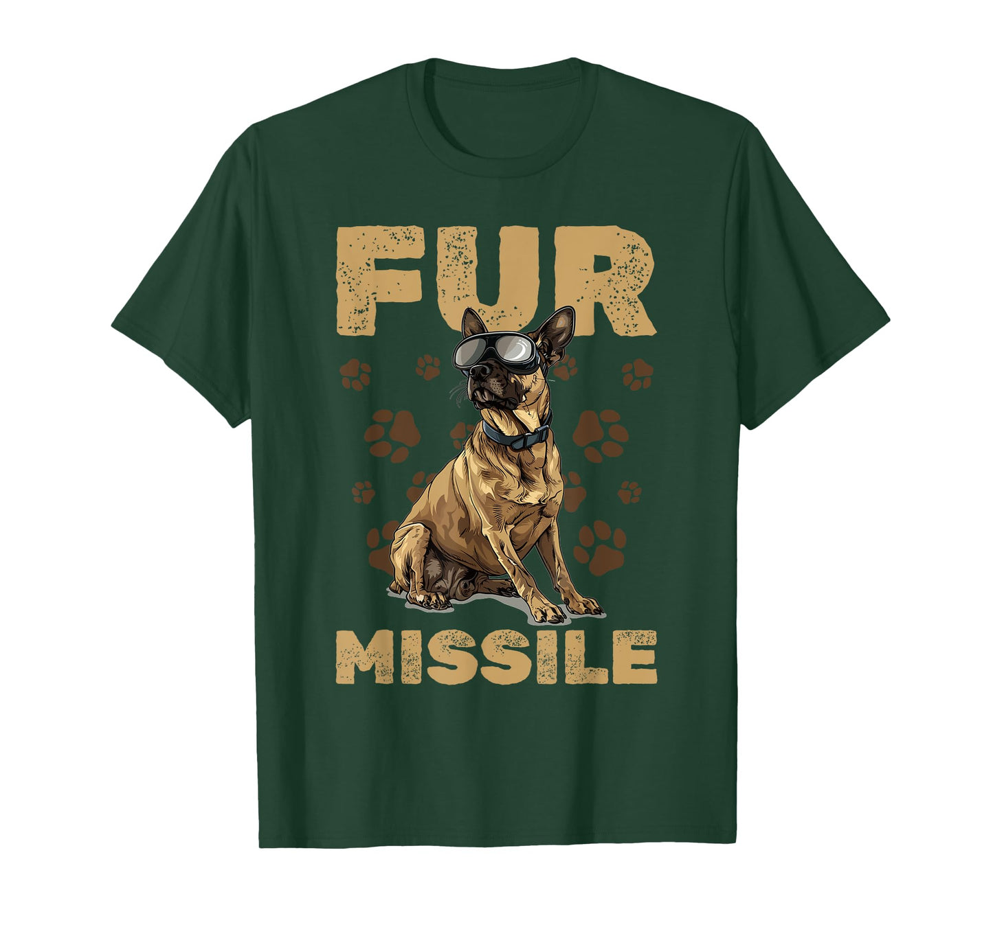 Belgian Malinois Dog Breed Fur Missile T-Shirt for Men Women Girls Kids