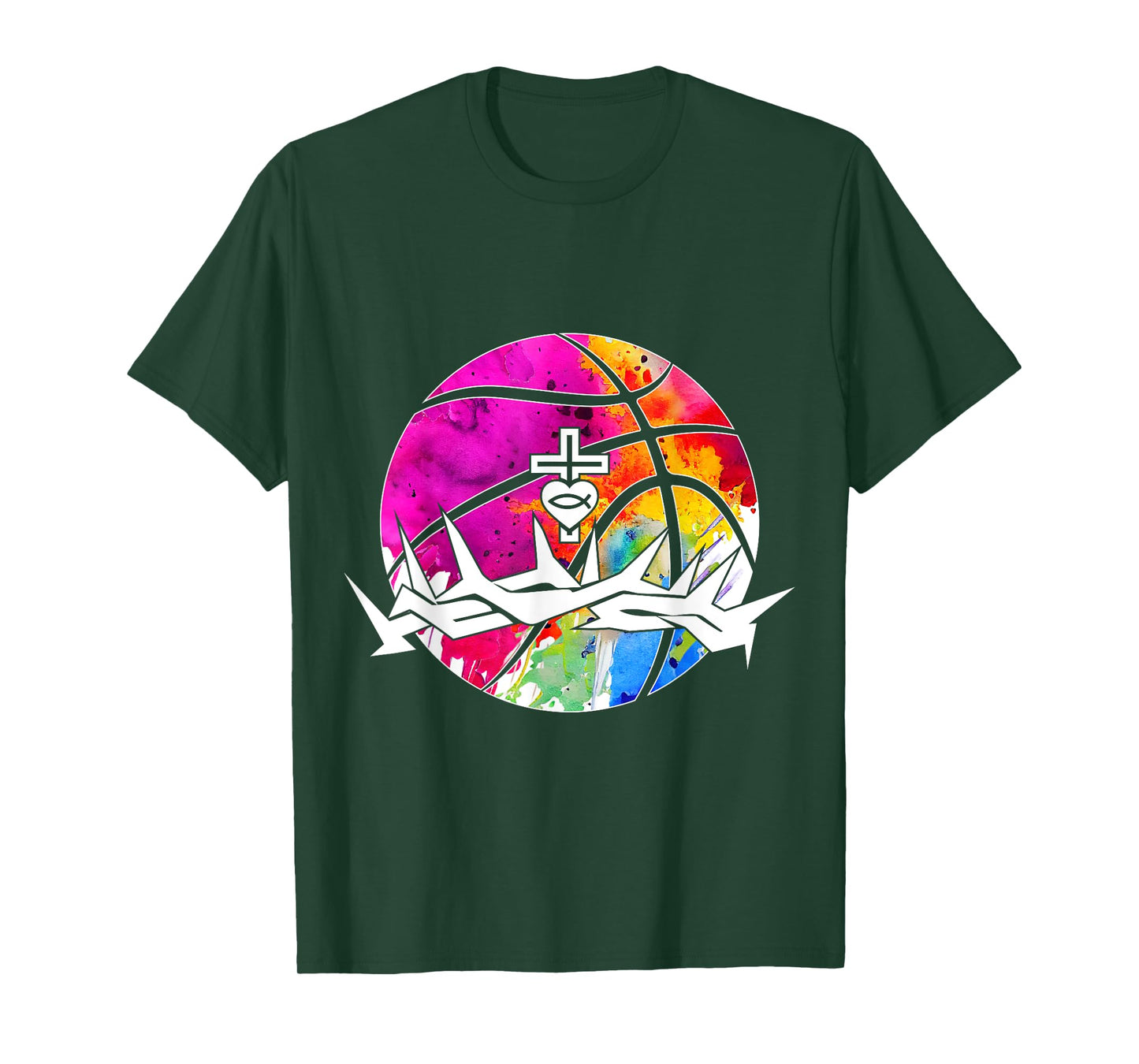 Religious Jesus Basketball Christian GOD Basketball T-Shirt