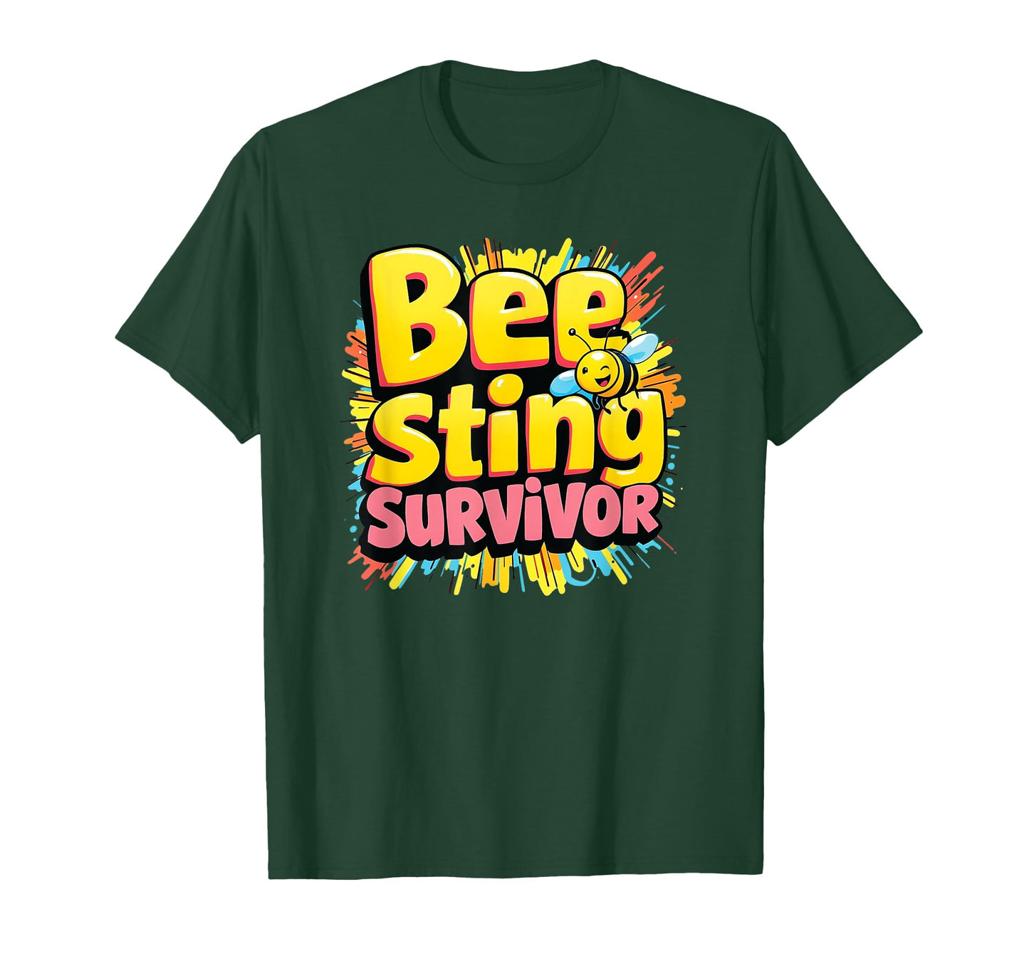 Bee Sting Survivor - I Survived Bee Sting Funny Beekeeper T-Shirt