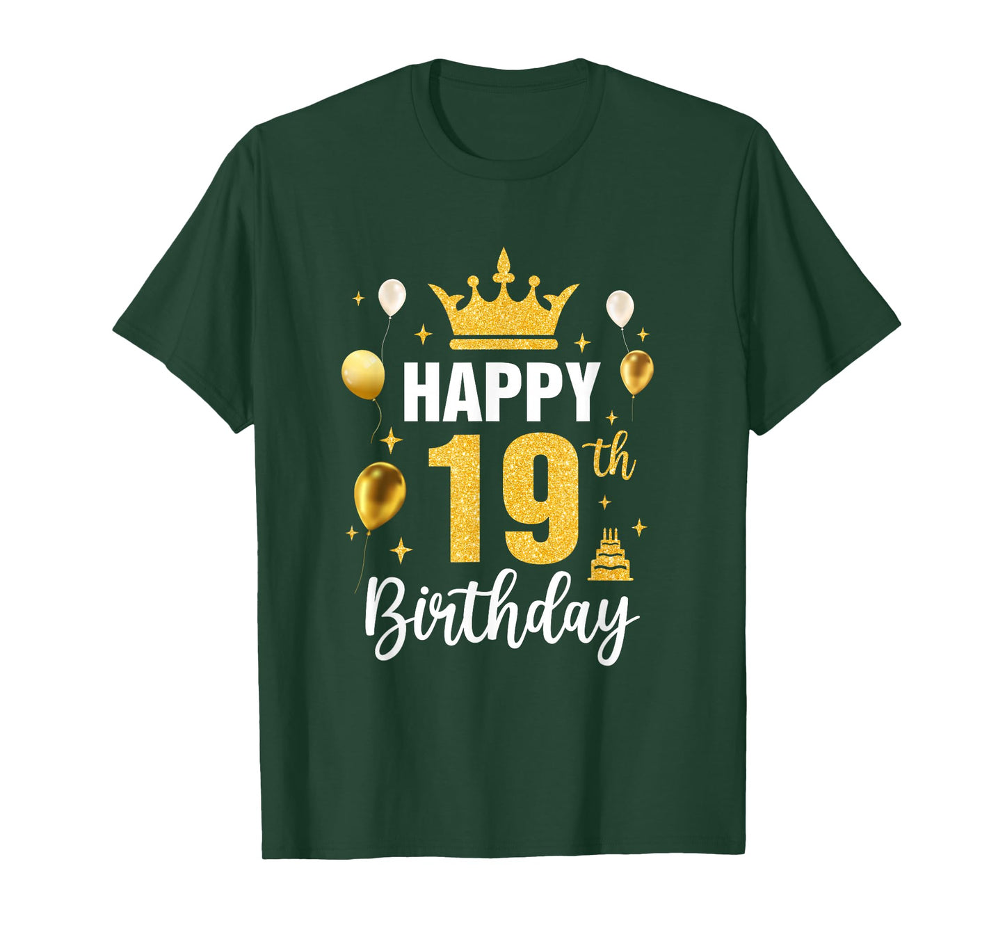 Happy 19Th Birthday Idea For 19 Years Old Man And Woman T-Shirt