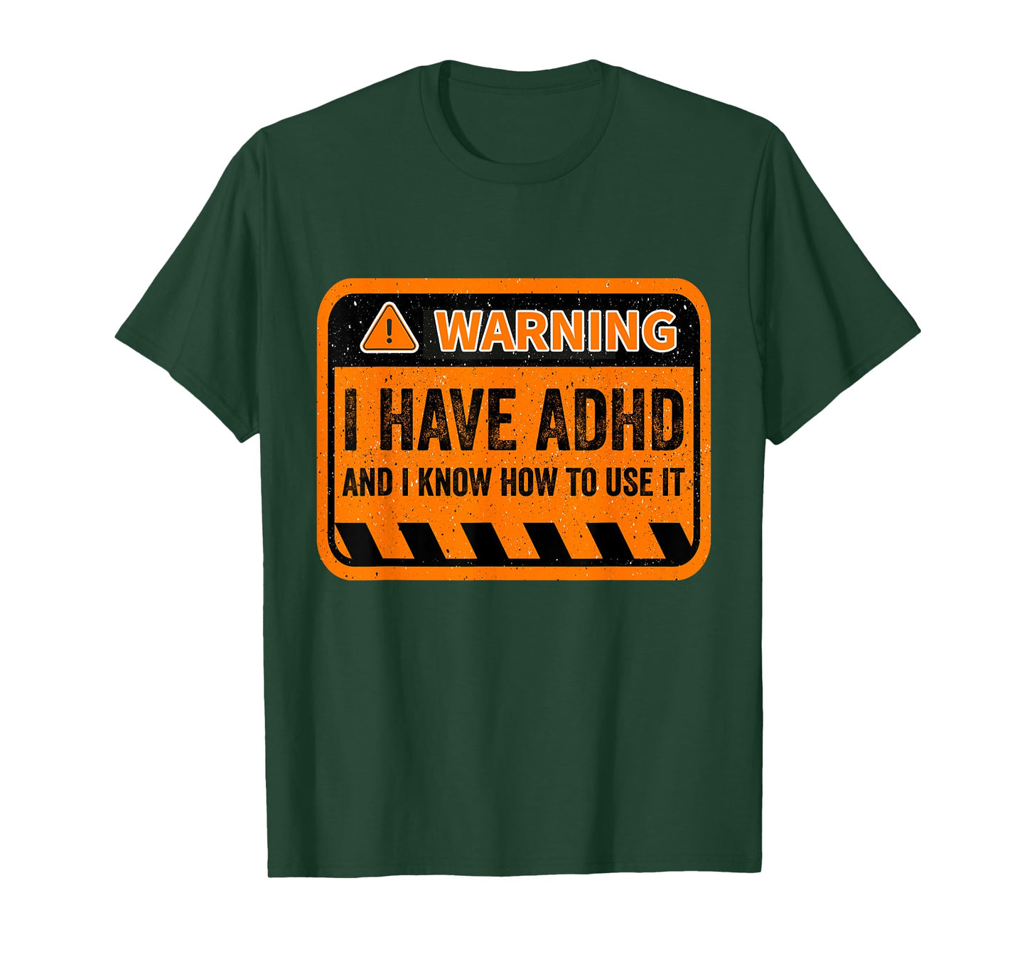 Warning I Have ADHD - Men Women Humour ADHD Awareness T-Shirt