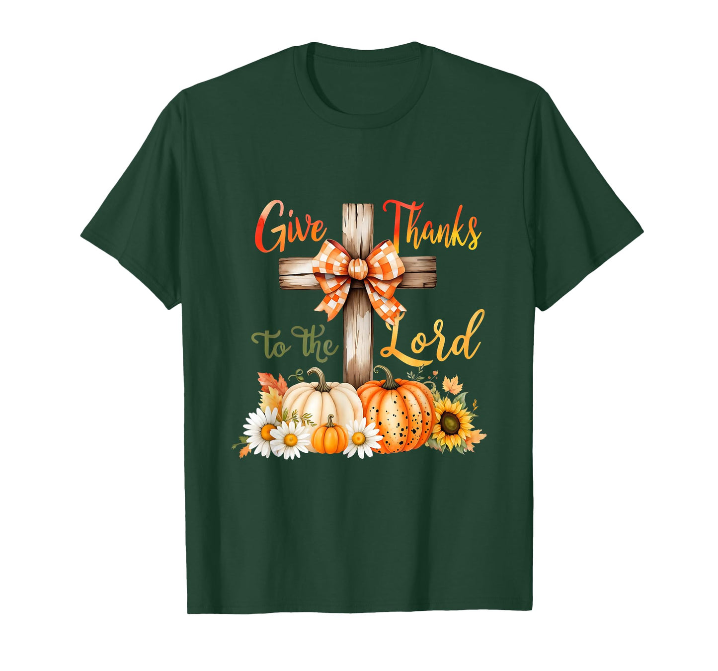 Give Thanks to The Lord Fall Pumpkin Thanksgiving Coquette T-Shirt