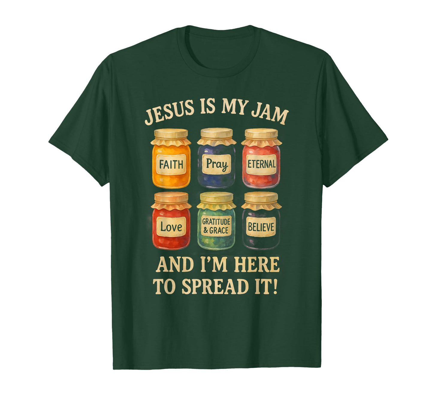 Jesus Is My Jam Christian Faith Religious Bible Verse God T-Shirt