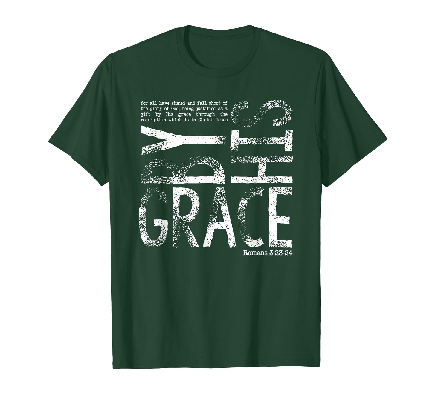 By His Grace, Saved By His Amazing Grace, Christian T-Shirt