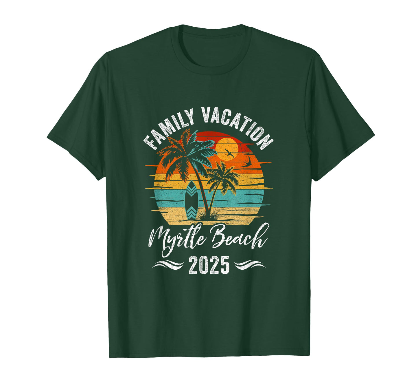 Family Vacation 2025 Vintage Myrtle Beach Summer Matching T-Shirt