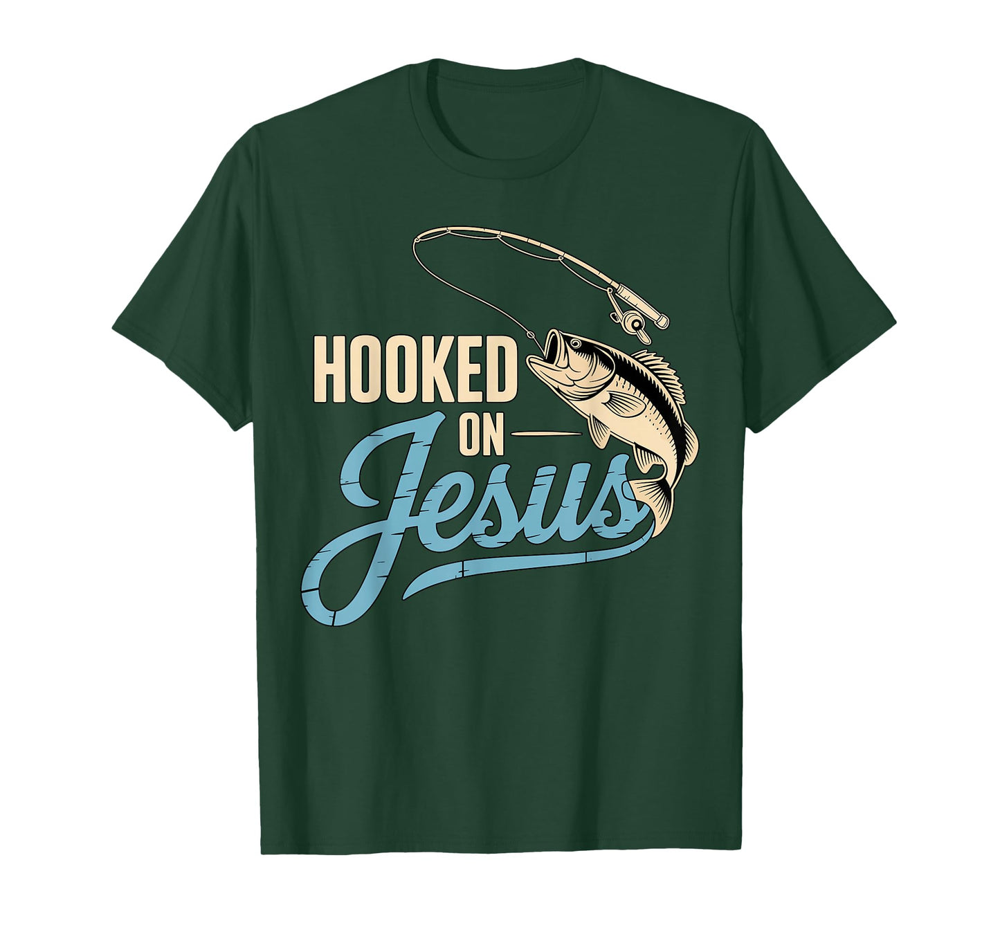 Hooked On Jesus Christian Fishing T-Shirt