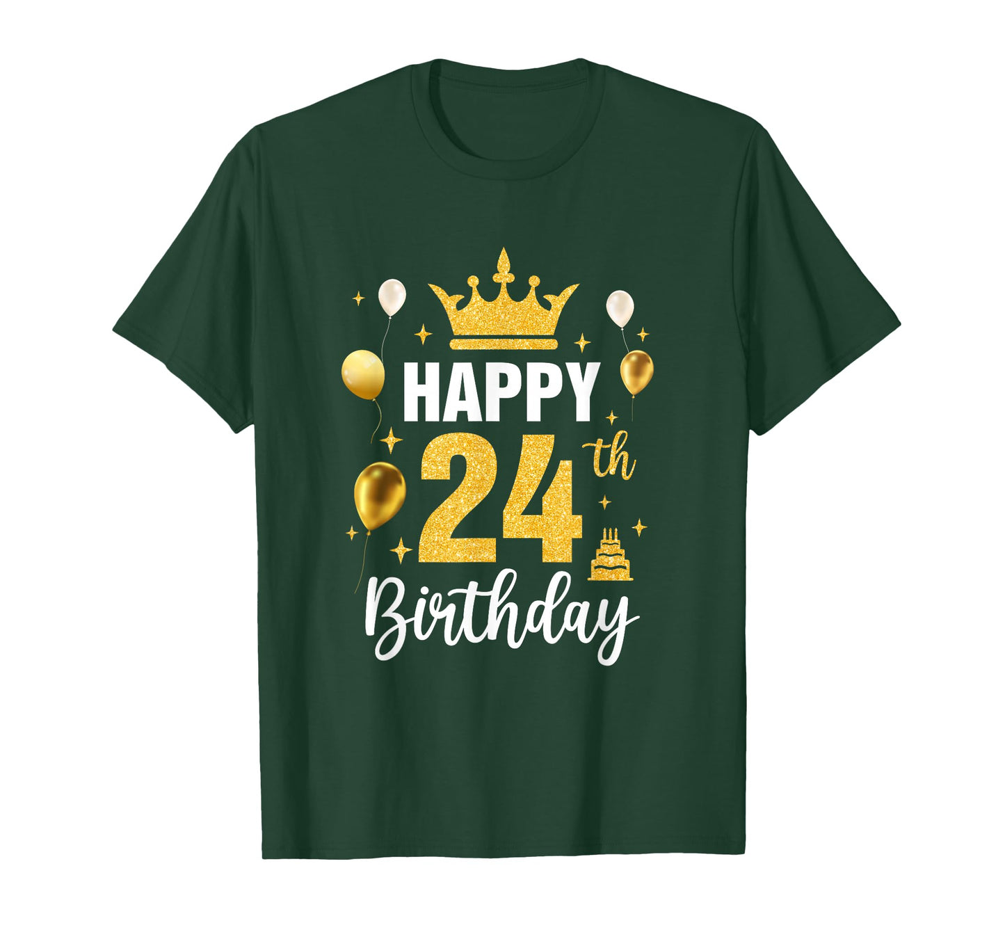 Happy 24Th Birthday Idea For 24 Years Old Man And Woman T-Shirt