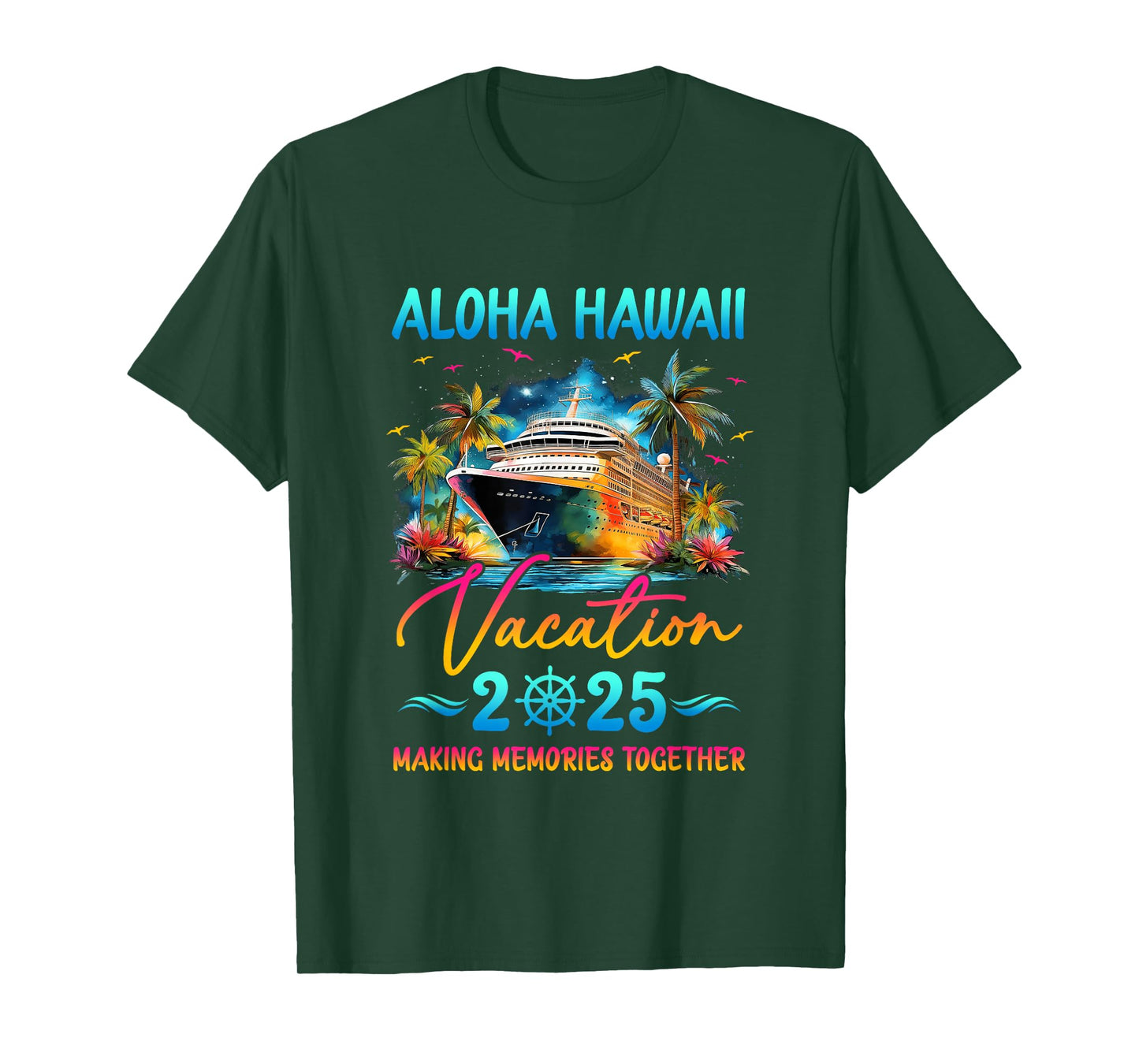 Aloha Hawaii Family Vacation 2025 Matching Group Summer T-Shirt