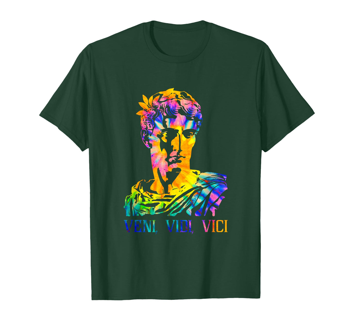 Julius Caesar Portrait With Tie Dye Pattern Veni Vidi Vici T-Shirt