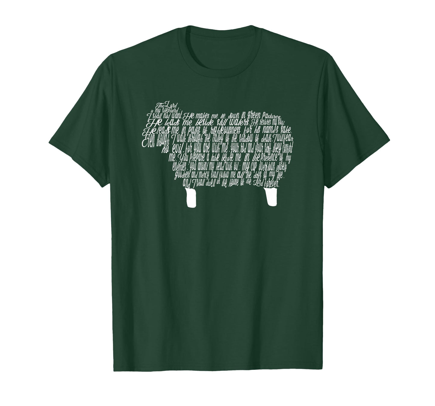 Psalm 23 Bible Scripture Lamb T-Shirt