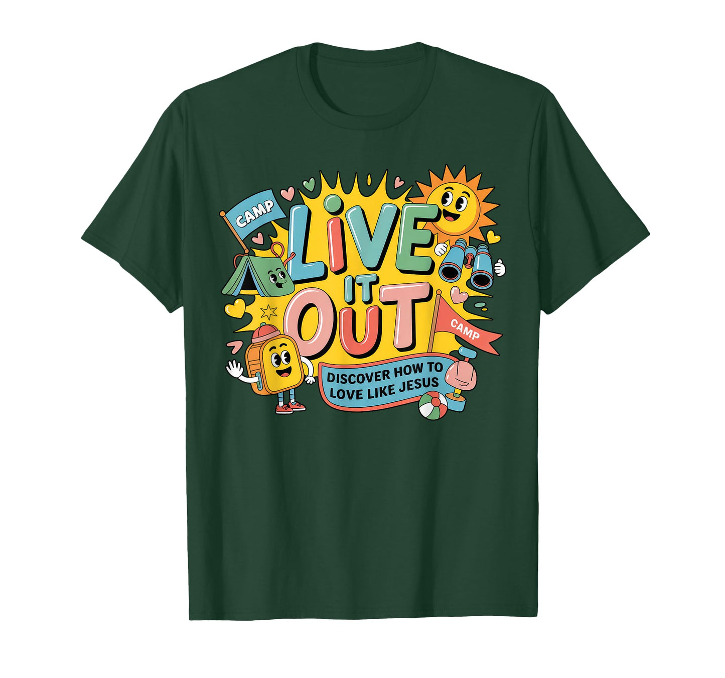 Live It Out Bible School Vbs 2025 Christian Youth Camp Jesus T-Shirt