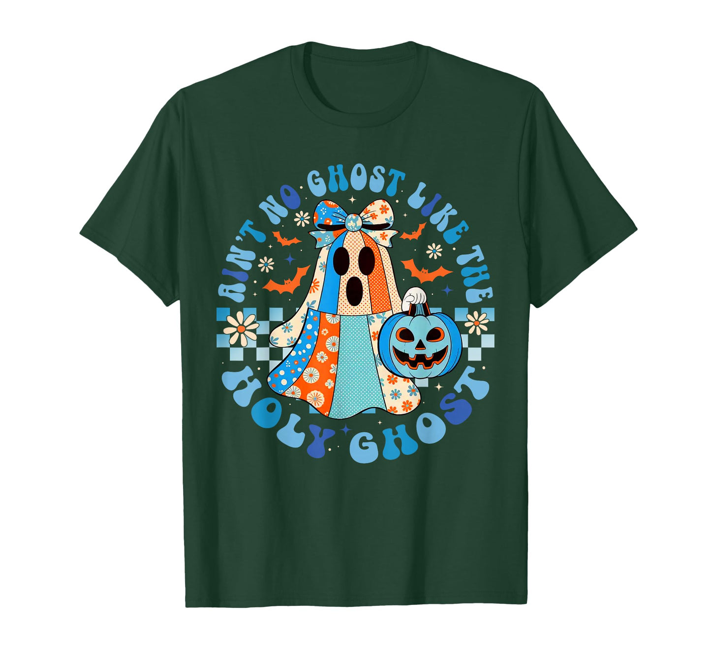 Groovy Aint No Ghost Like The Holy Ghost Christian Halloween T-Shirt
