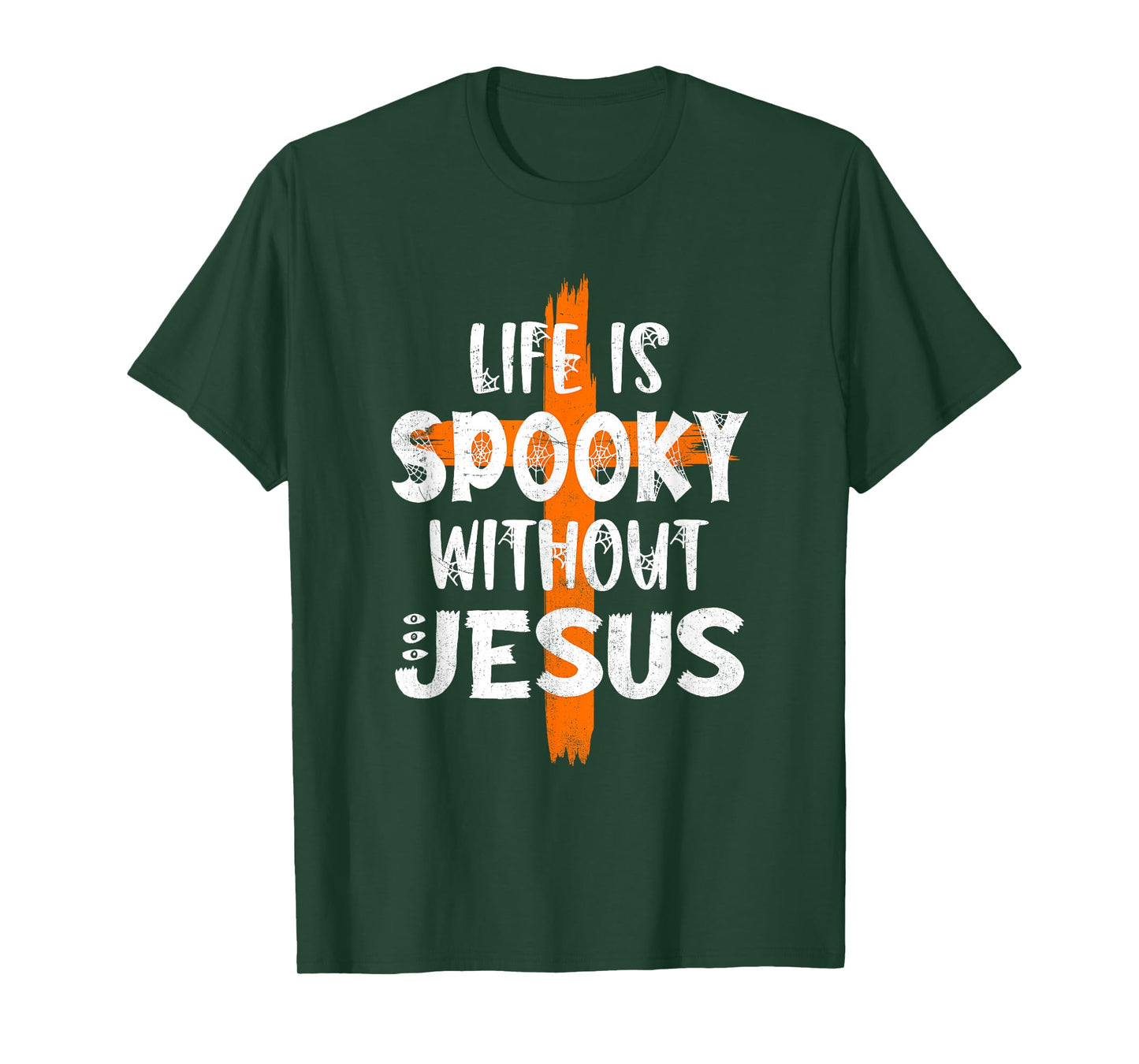 Life Is Scary Without Jesus Halloween Christian Costume Tee T-Shirt