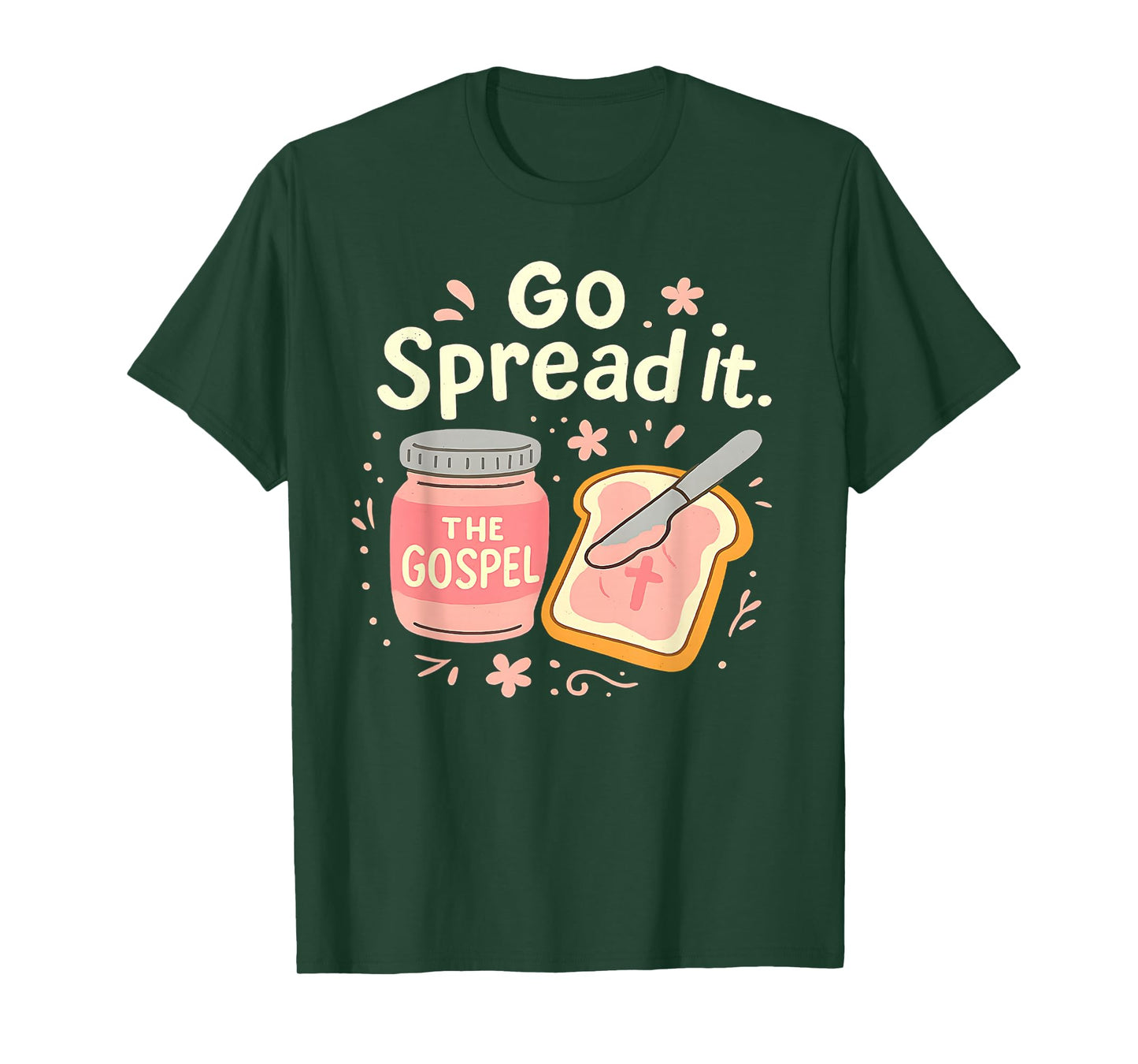 Go Spread It Funny Gospel Pun Christian Faith Religious Art T-Shirt