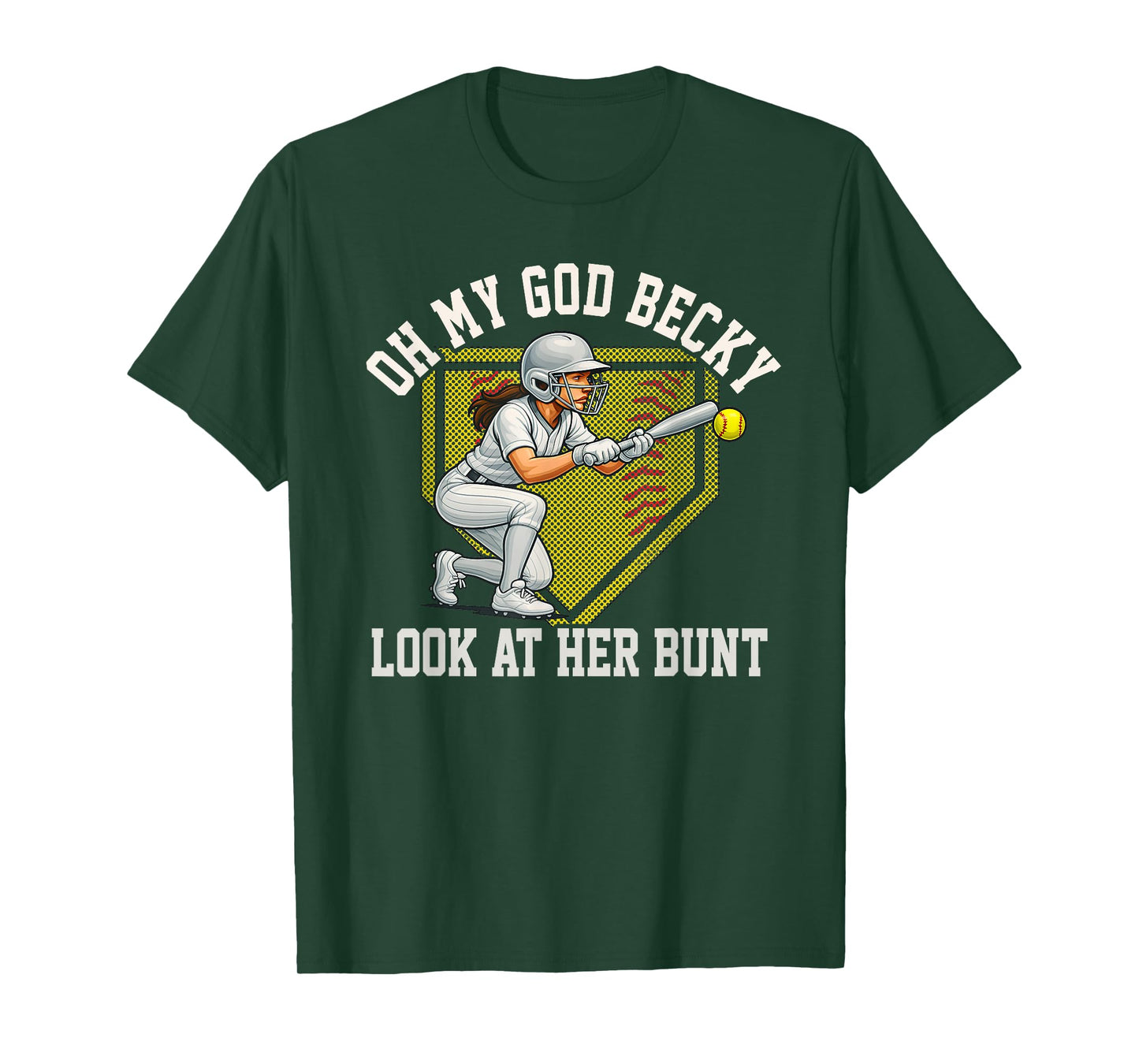 Female Softball Player Bunting Look At Her Bunt Joke T-Shirt