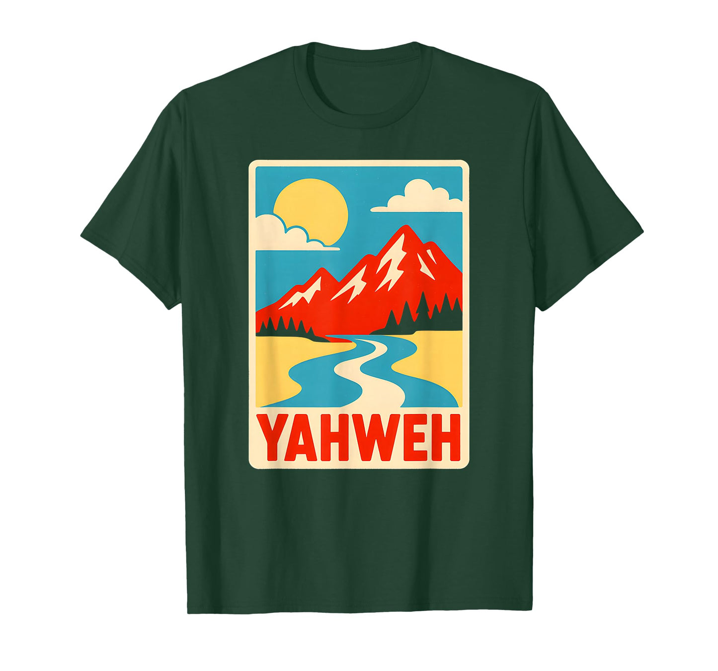 Faith Yahweh Vintage Mens Christian Religious T-Shirt