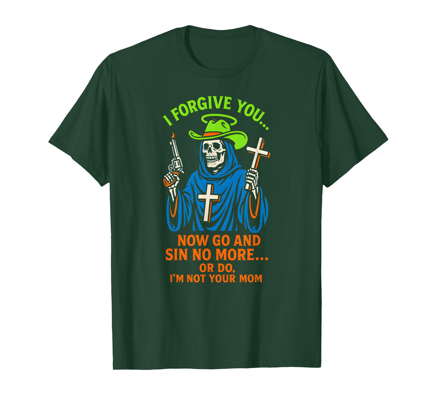 Christian Humor Sin No More Or Do Fun Womens Religious T-Shirt