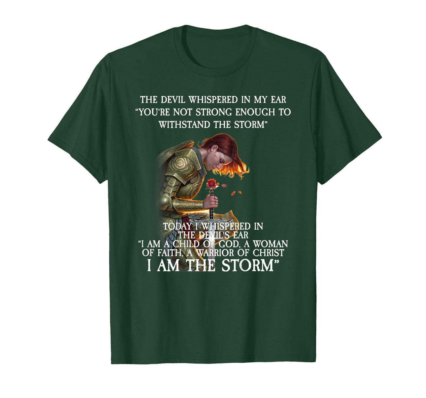 I Am A Child Of God A Woman Of Faith T-shirt DESIGN on BACK