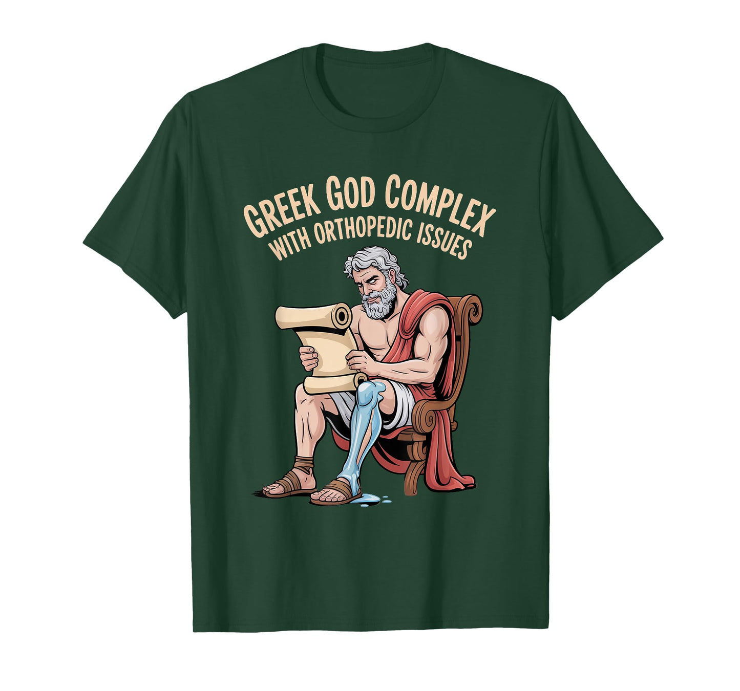 Greek God Achilles Humor for Orthopedic Recovery T-Shirt