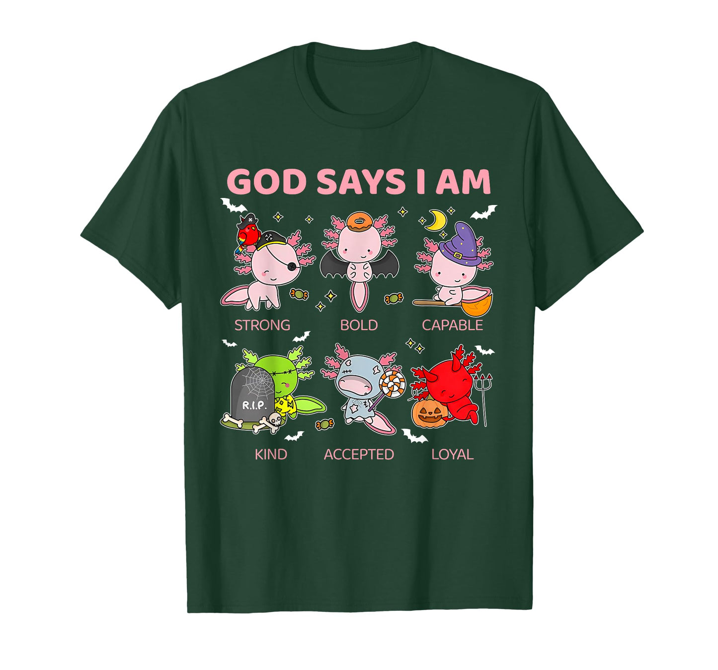 God Says I Am Axolotl Halloween Costume Boys Girls Youth T-Shirt