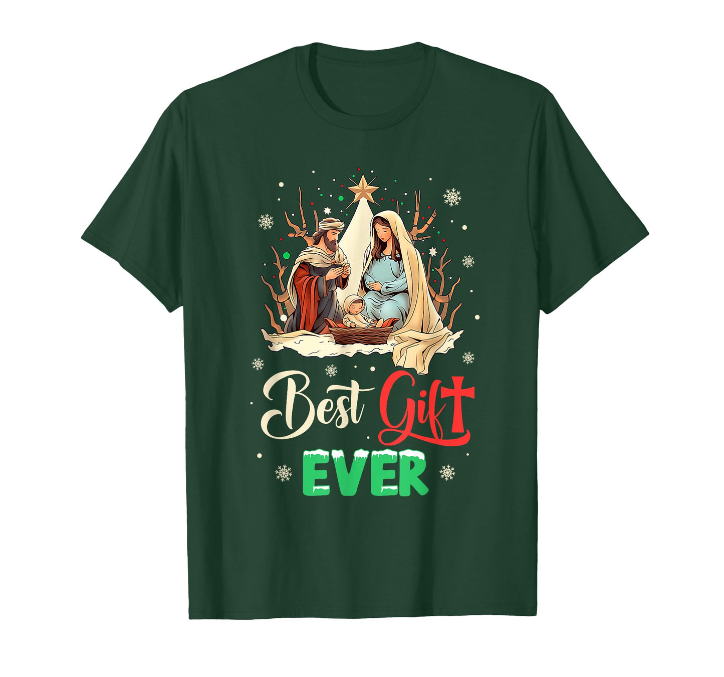 Best Ever Christmas Cool Jesus Nativity Scene Christian T-Shirt