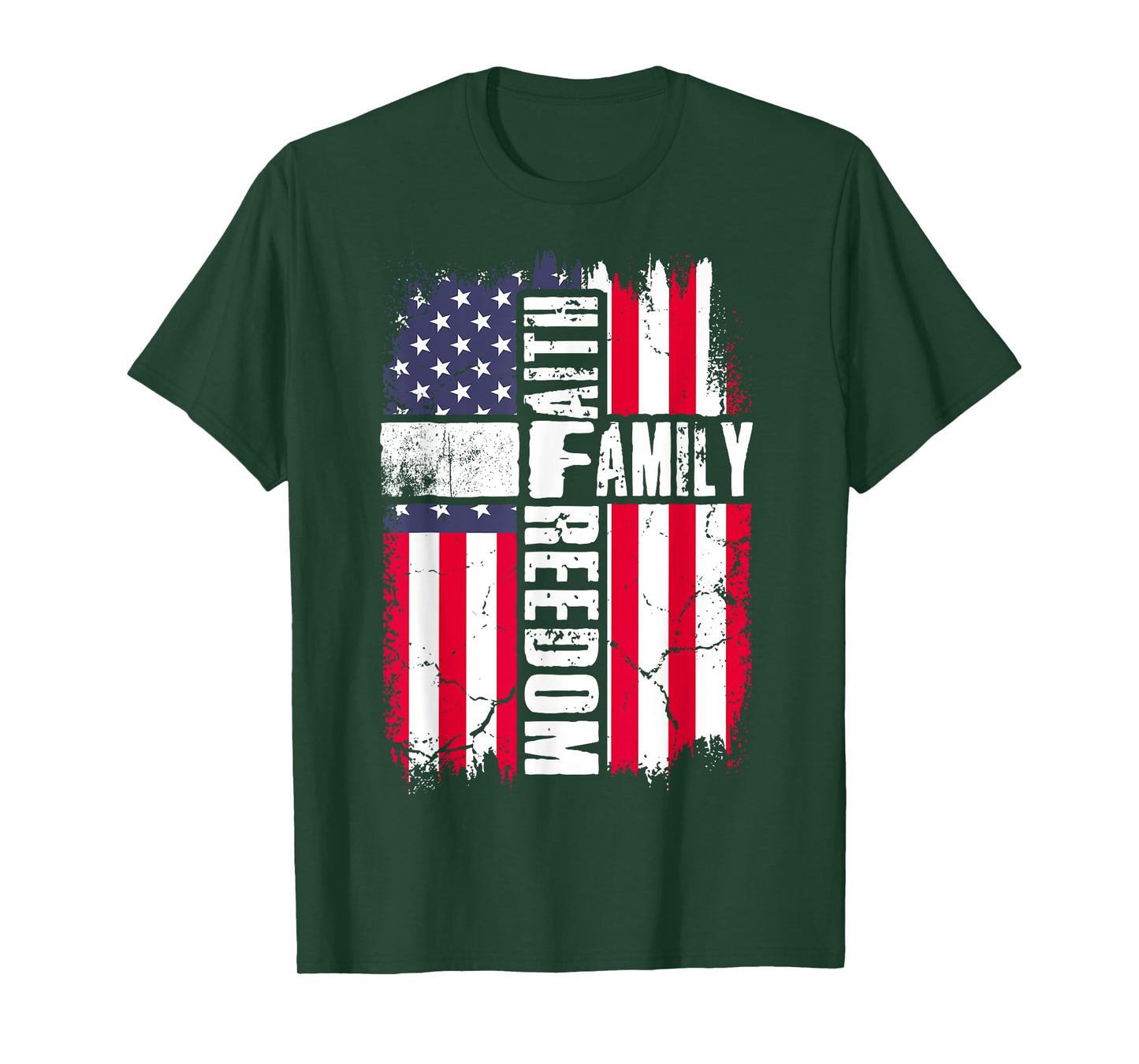 Faith Family Freedom - Patriotic Christian Jesus Bible Psalm T-Shirt