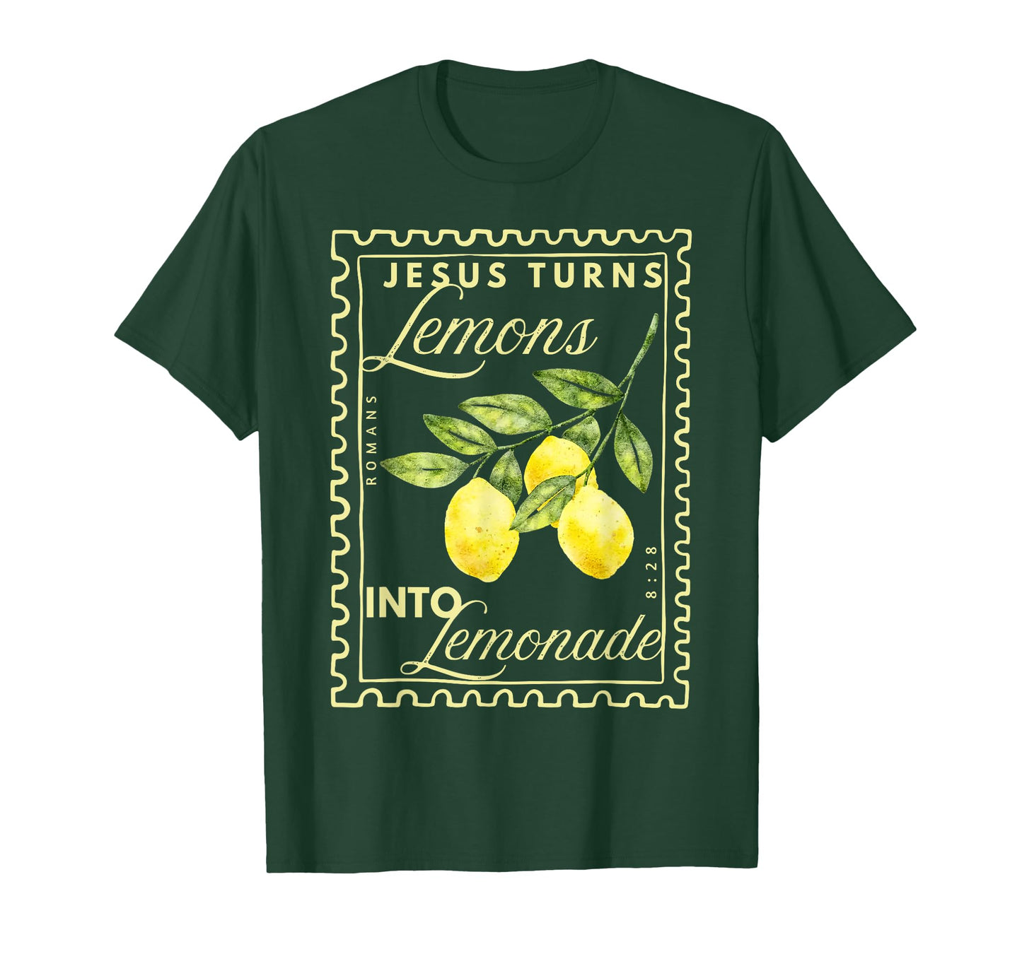 Retro Jesus Turns Lemons Into Lemonade Christian Bible Verse T-Shirt
