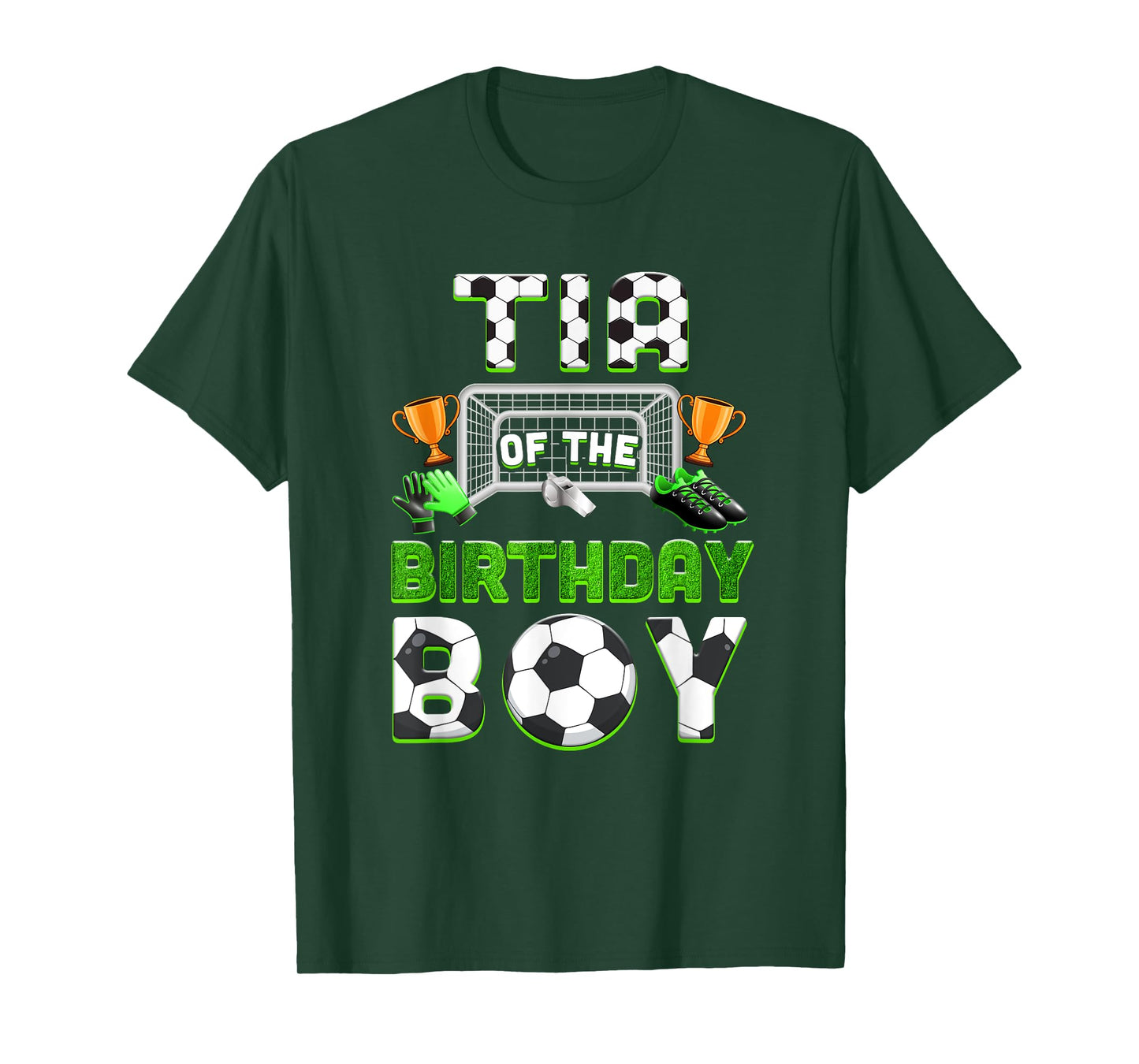 Tia Of The Birthday Boy Soccer Family Matching Party T-Shirt