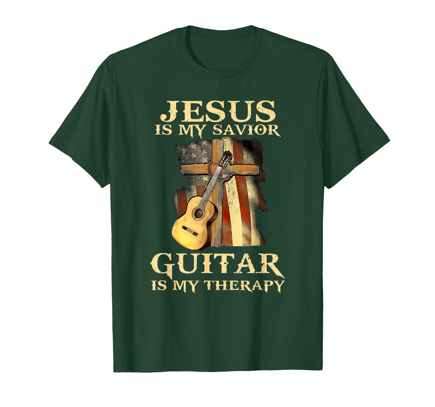 Jesus Is My Savior Guitar Is My Therapy T-Shirt