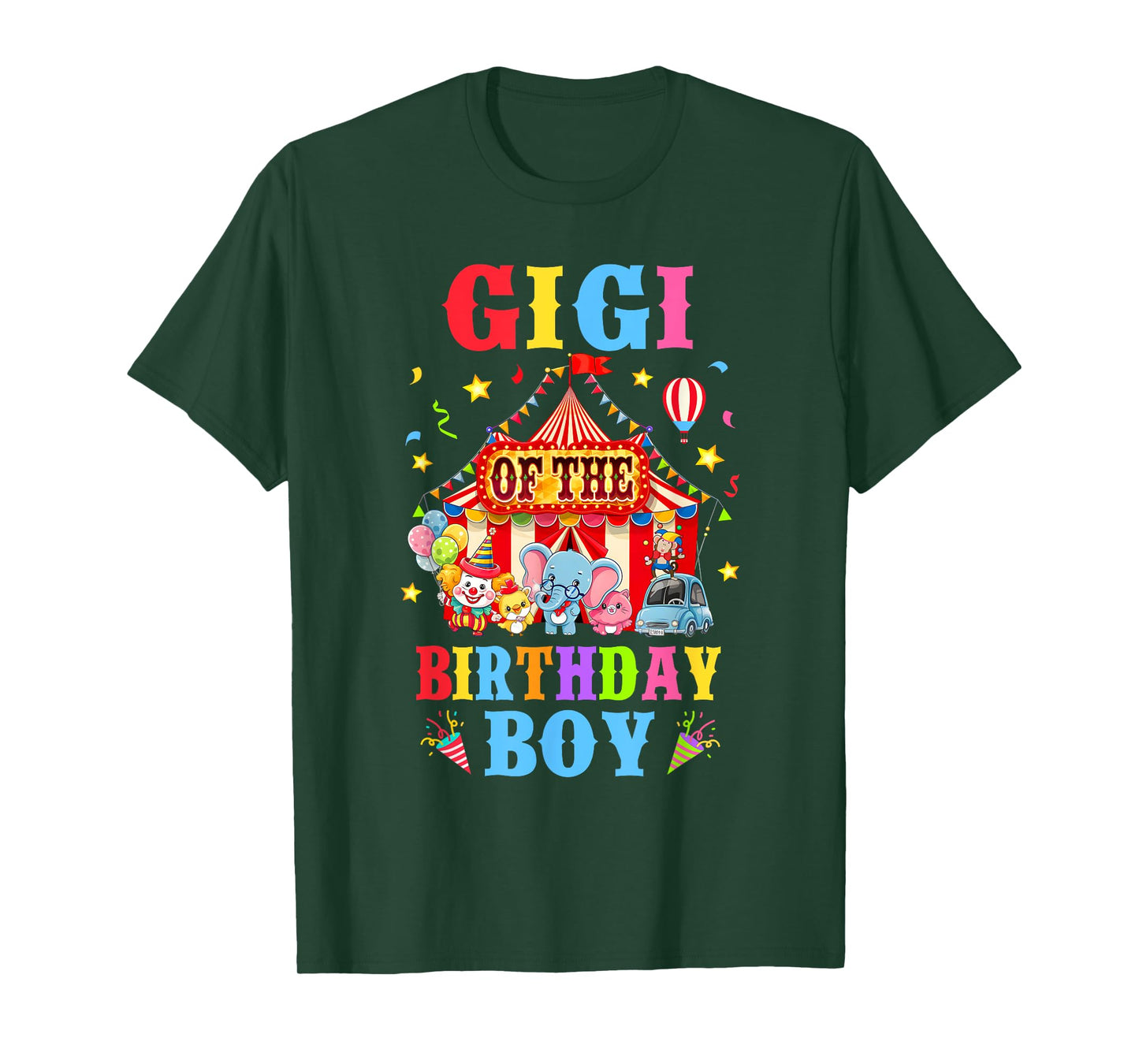 Gigi Of The Birthday For Boy Circus Carnival Theme Party T-Shirt