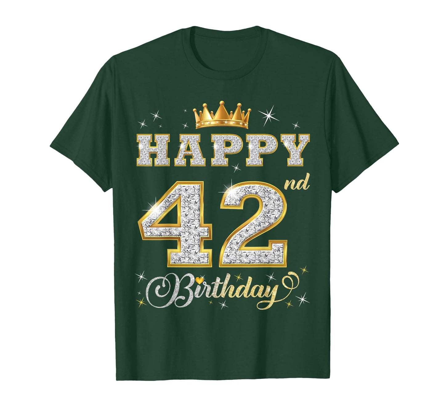 Happy 42nd Birthday 42 Years Old Women Men Birthday Party T-Shirt