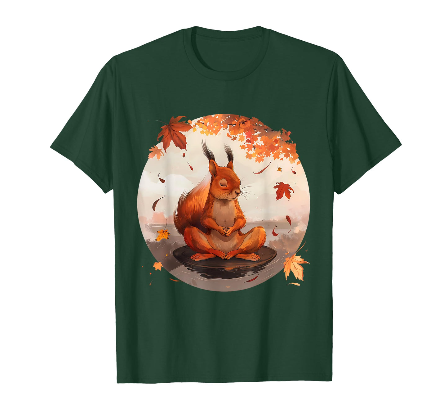 Meditation Squirrel Animal Art Spirituality Yoga Buddhist T-Shirt
