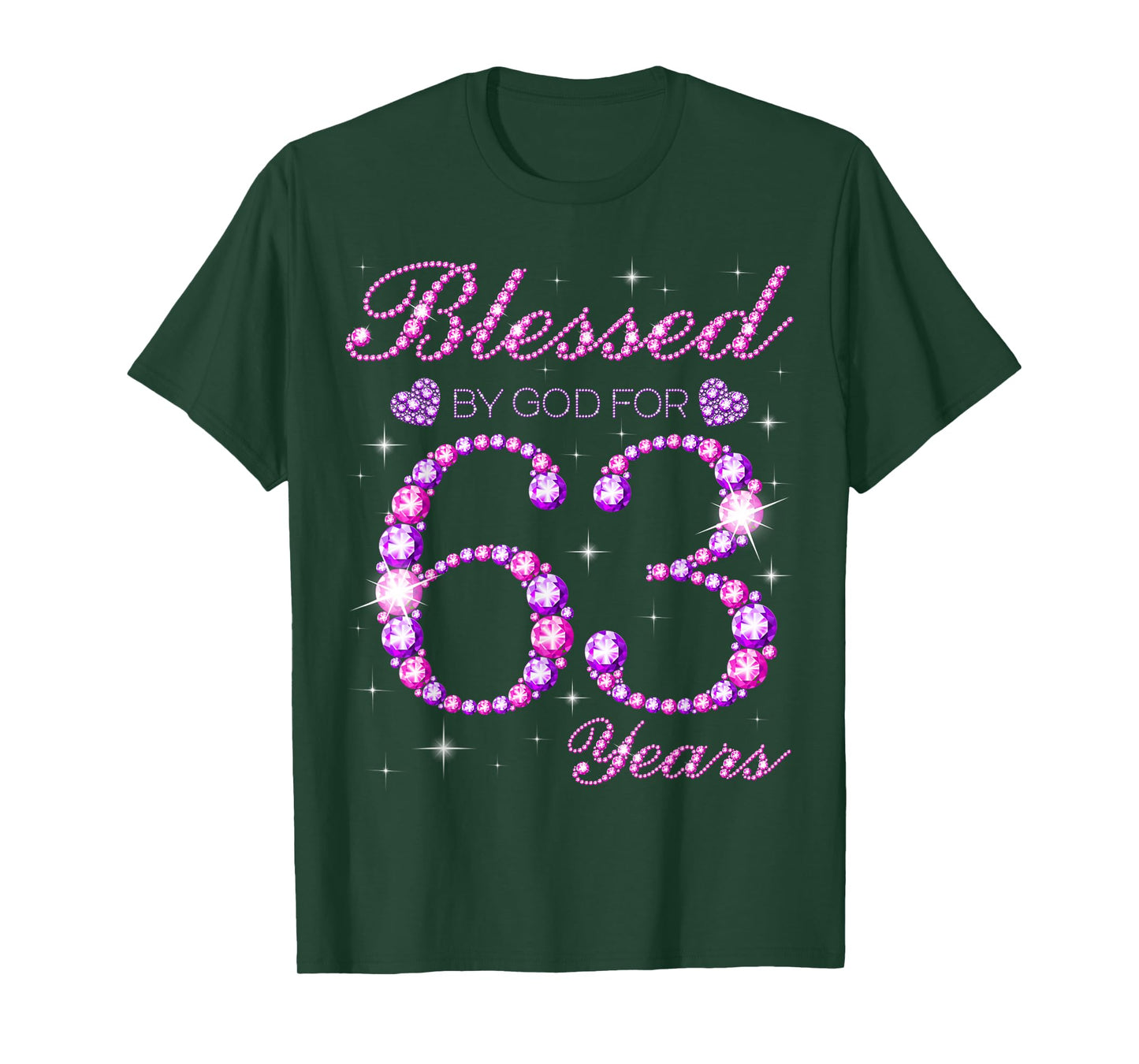 Blessed by God for 63 Years Old 63rd Birthday Party T-Shirt