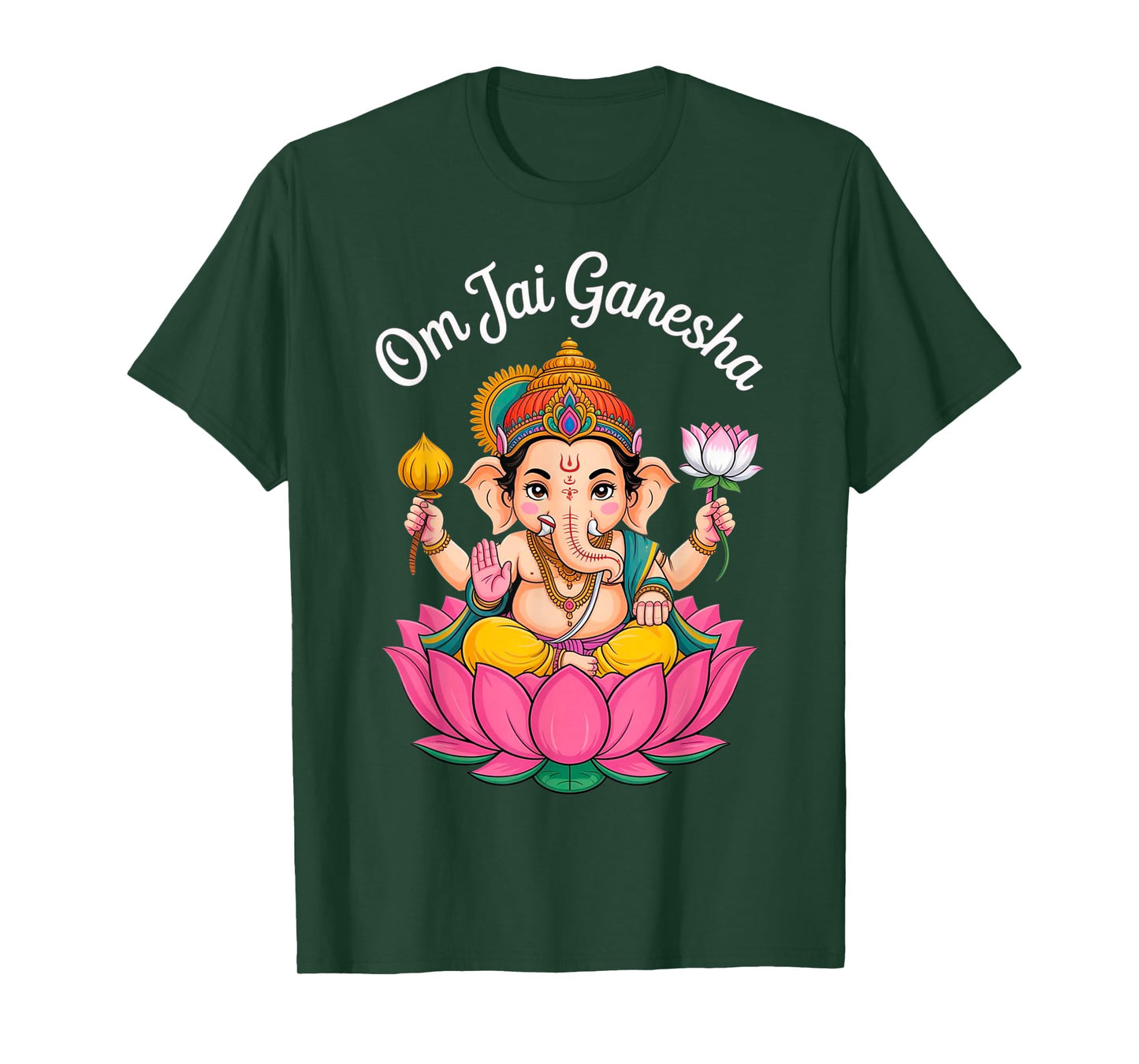 Hindu Ganesha Puja Elephant God India Meditation Yoga Murti T-Shirt