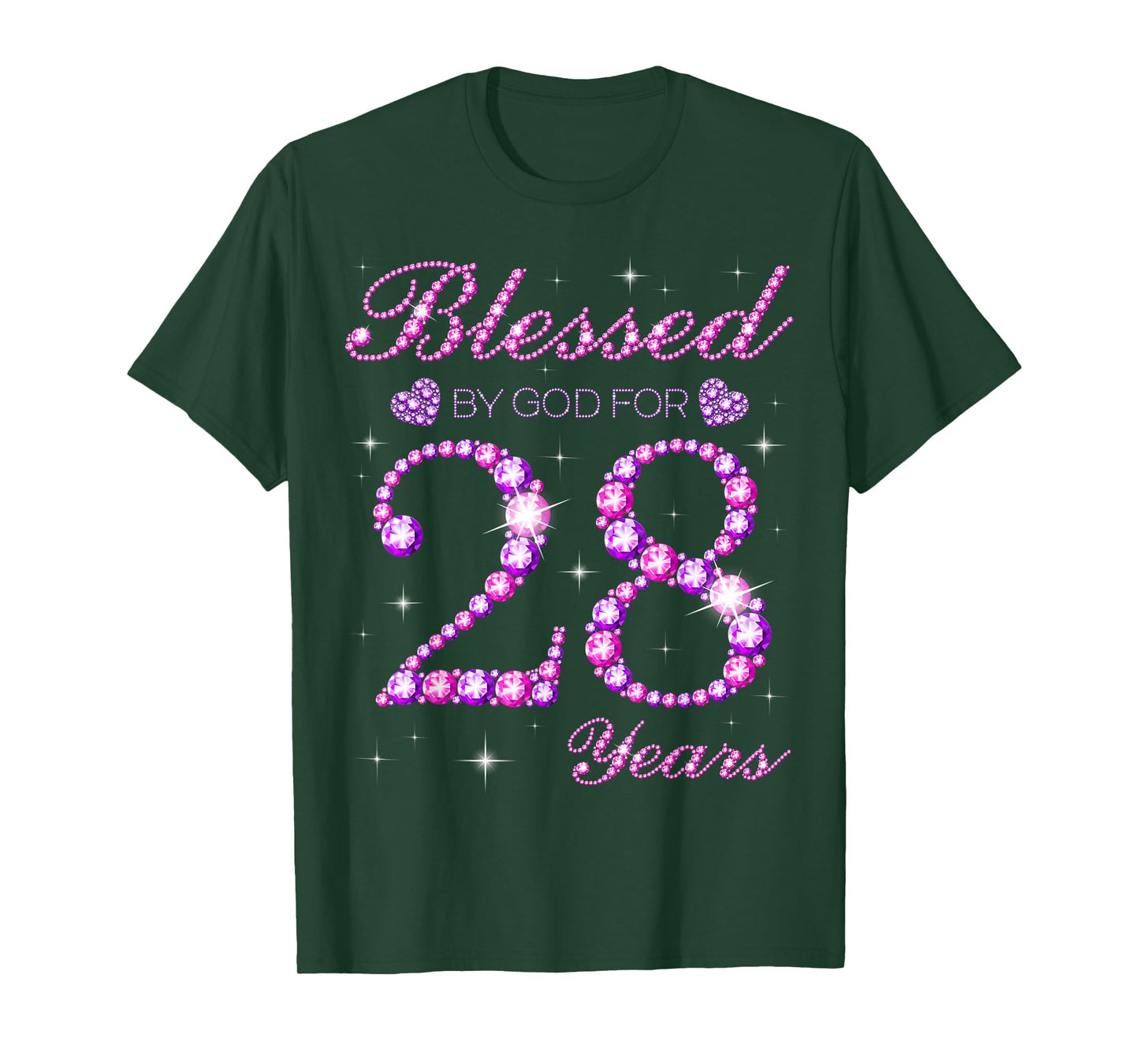 Blessed by God for 28 Years Old 28th Birthday Party T-Shirt