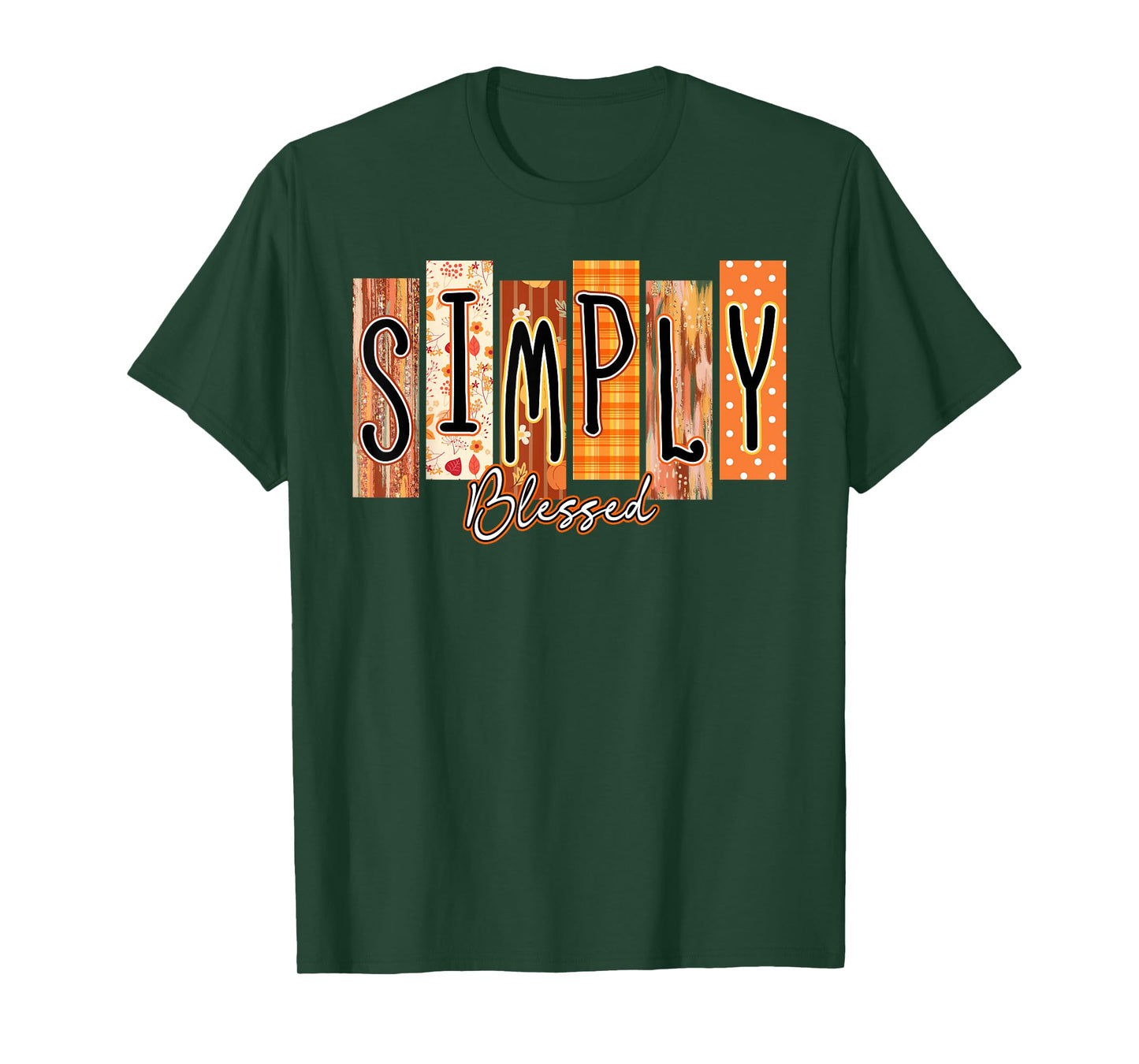 Simply Blessed Bible Verse Fall Christian Pumpkin T-Shirt