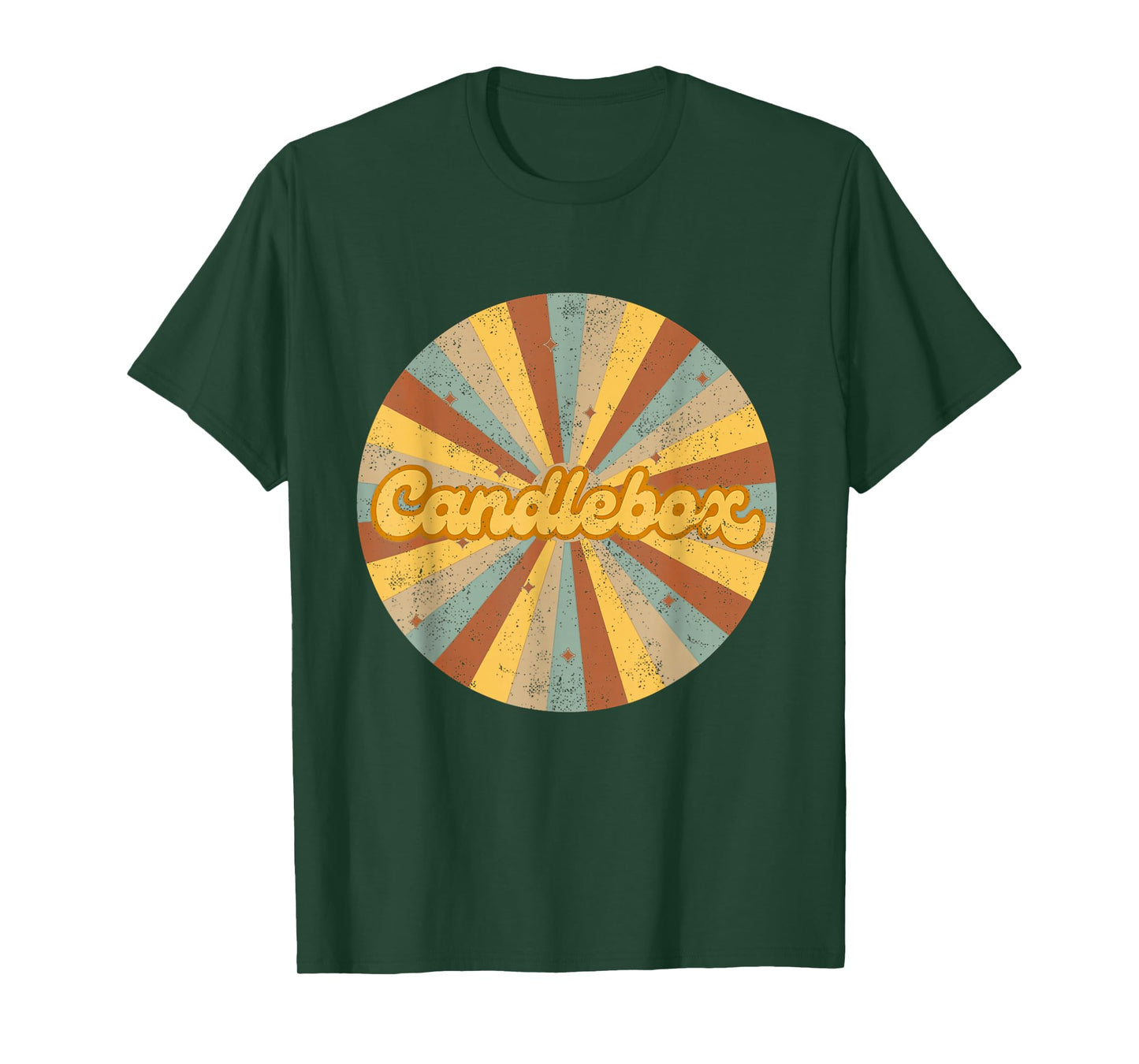 Retro 90s Rock Musician Candle Box Vintage Circle Art T-Shirt