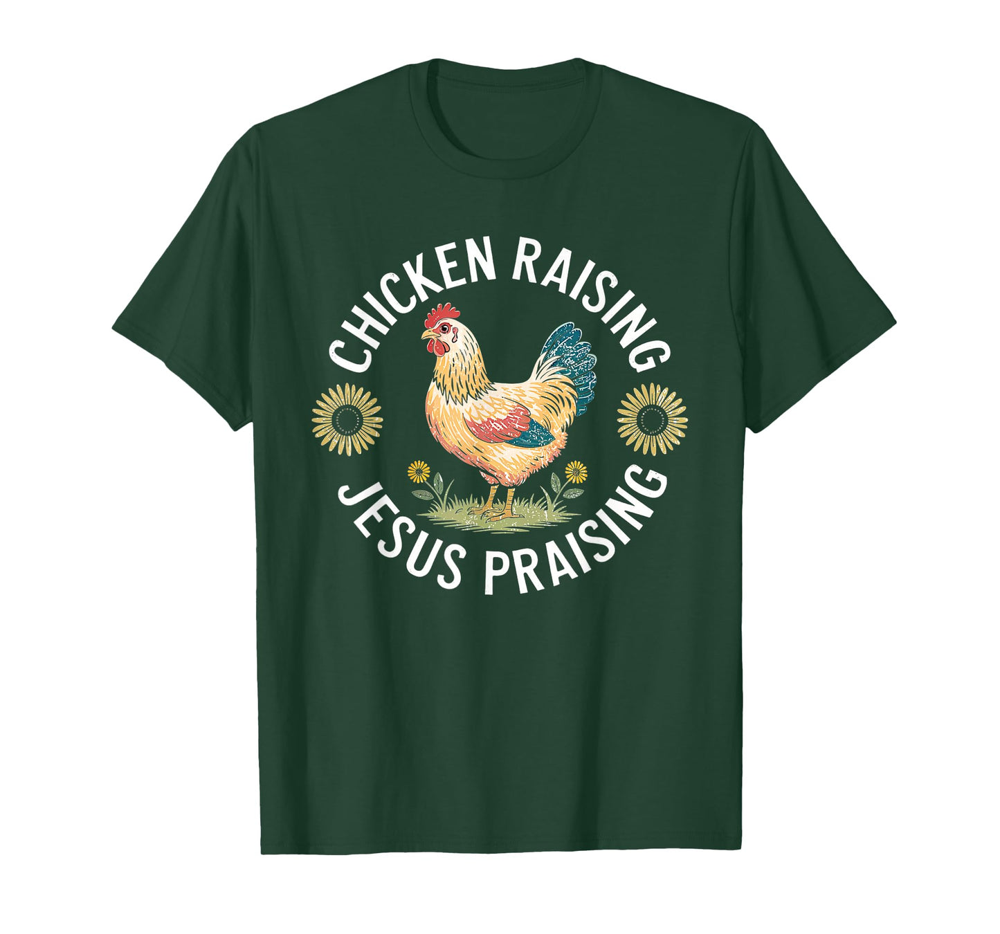 Retro Vintage Chicken Raising & Jesus Praising T-Shirt