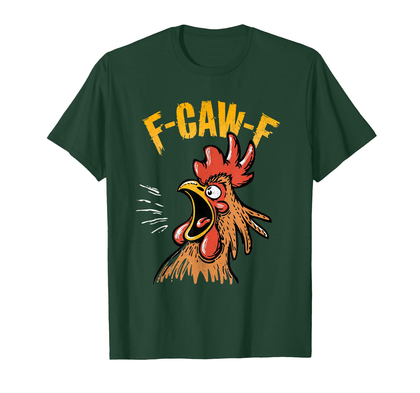 Vintage F-Caw-F Chicken F-CAW-F Funny Chicken Rooster Humor T-Shirt